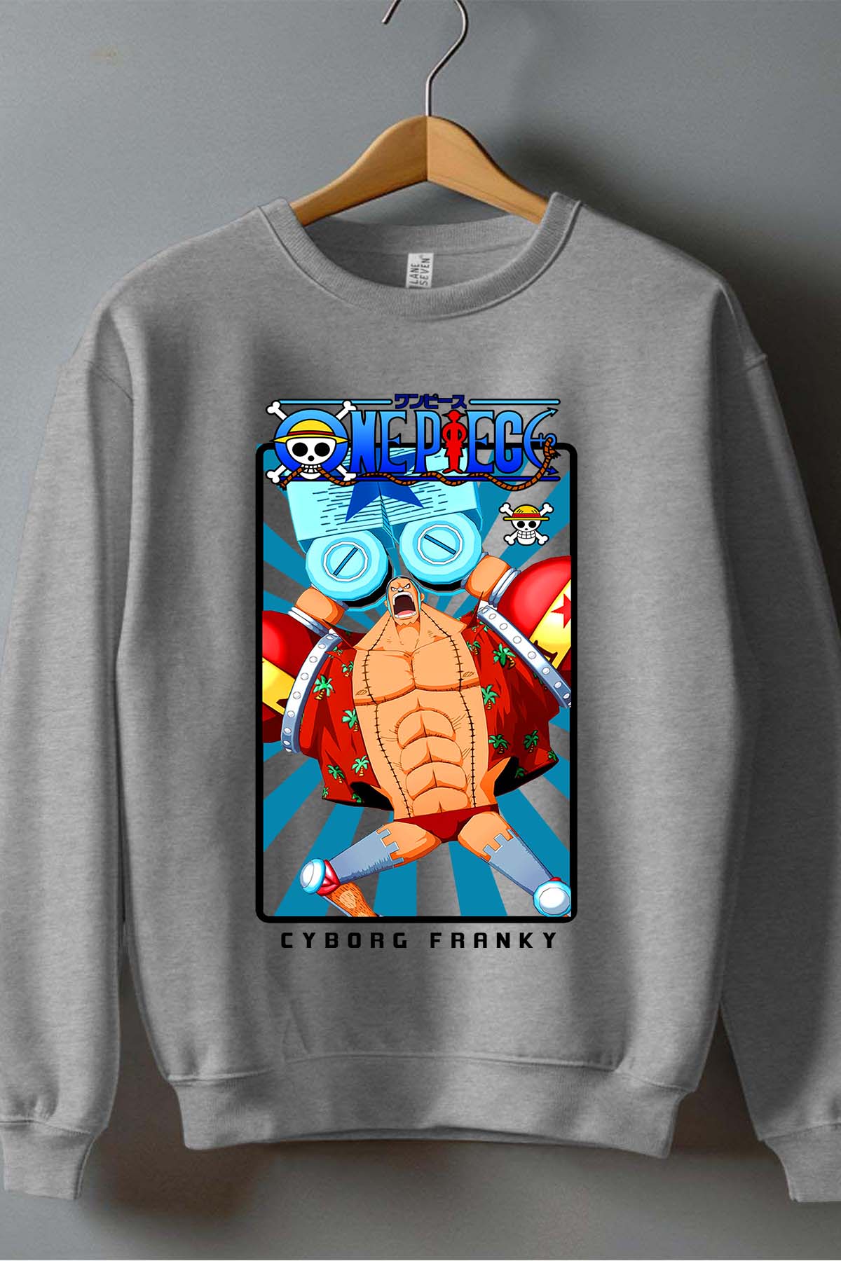 COULEUR:Gris|Sweat Col Rond Garçon | Card FRANKY 01 Gris