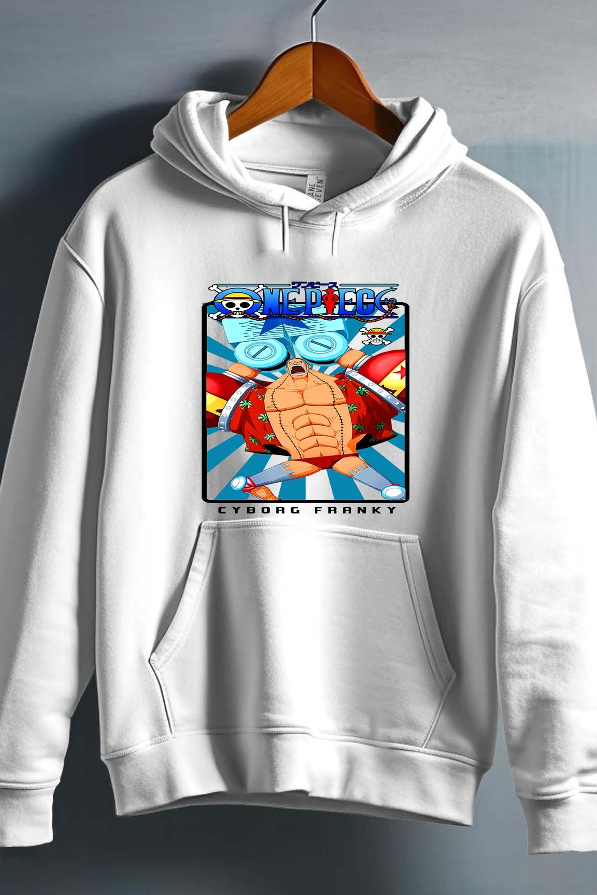 COULEUR:Blanc|Sweat Capuche Garçon | Card FRANKY 01 Blanc