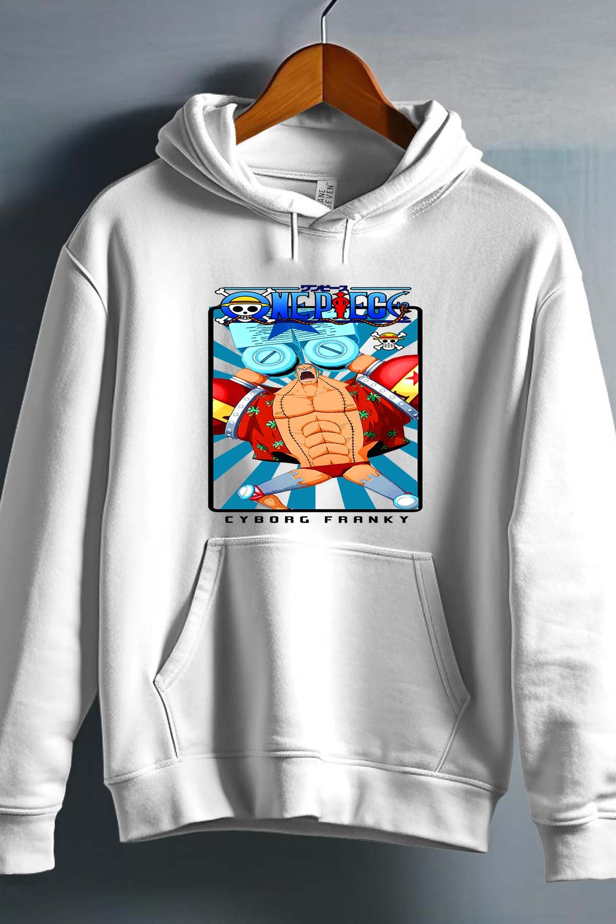 COULEUR:Blanc|Sweat Capuche Homme | Card FRANKY 01 Blanc