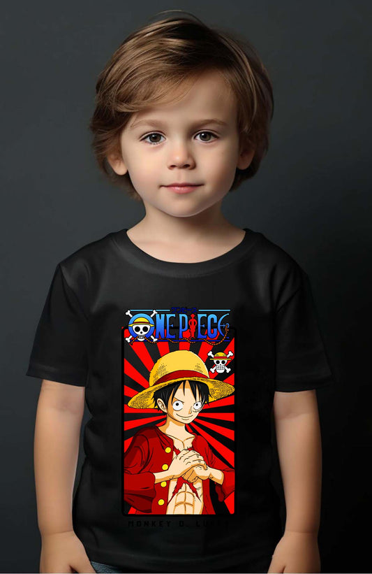 COULEUR:Noir|T-shirt Garçon | Card LUFFY 01 Noir