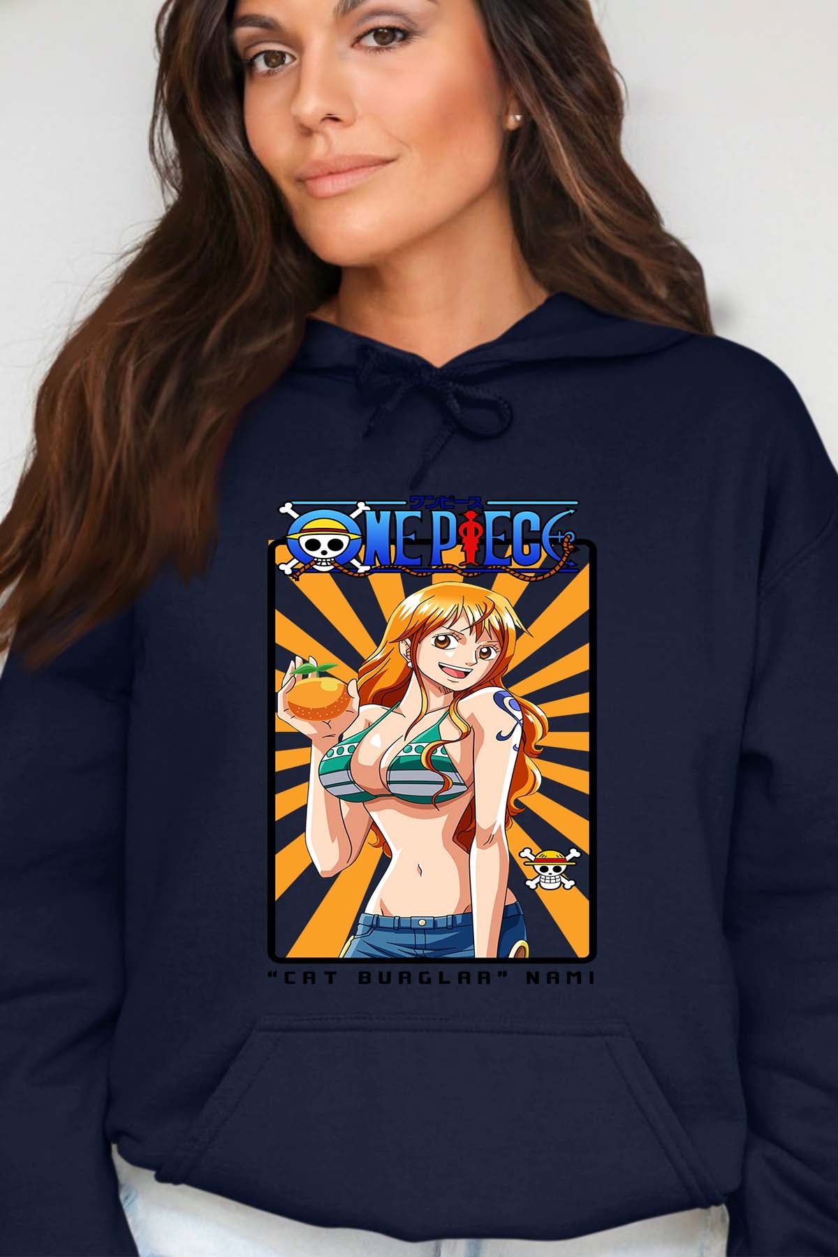 COULEUR:Marine|Sweat Capuche Femme | Card NAMI 01 Marine