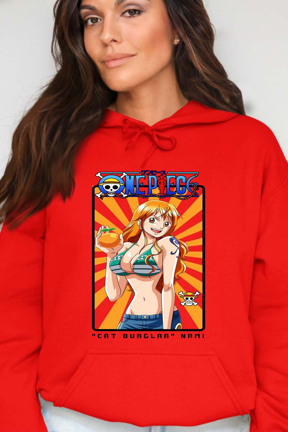 COULEUR:Rouge|Sweat Capuche Femme | Card NAMI 01 Rouge