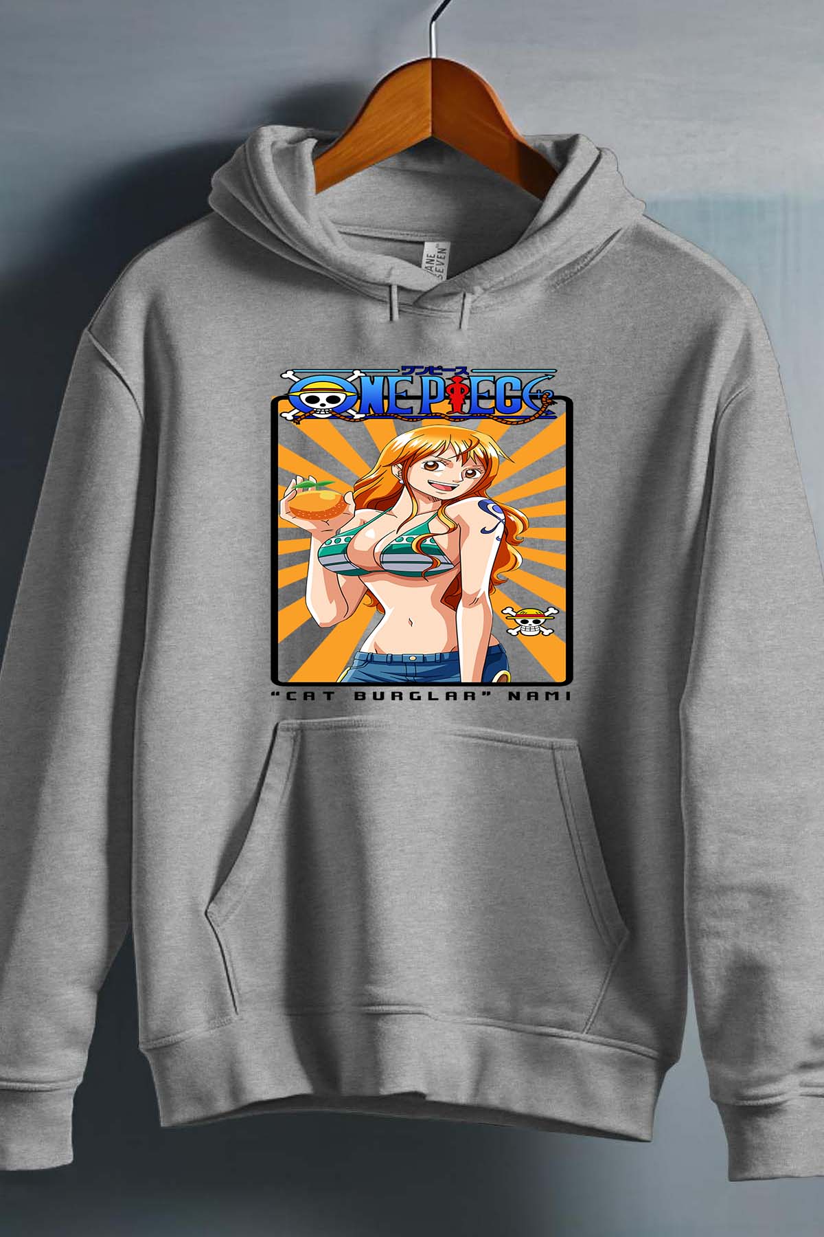 COULEUR:Gris|Sweat Capuche Fille | Card NAMI 01 Gris