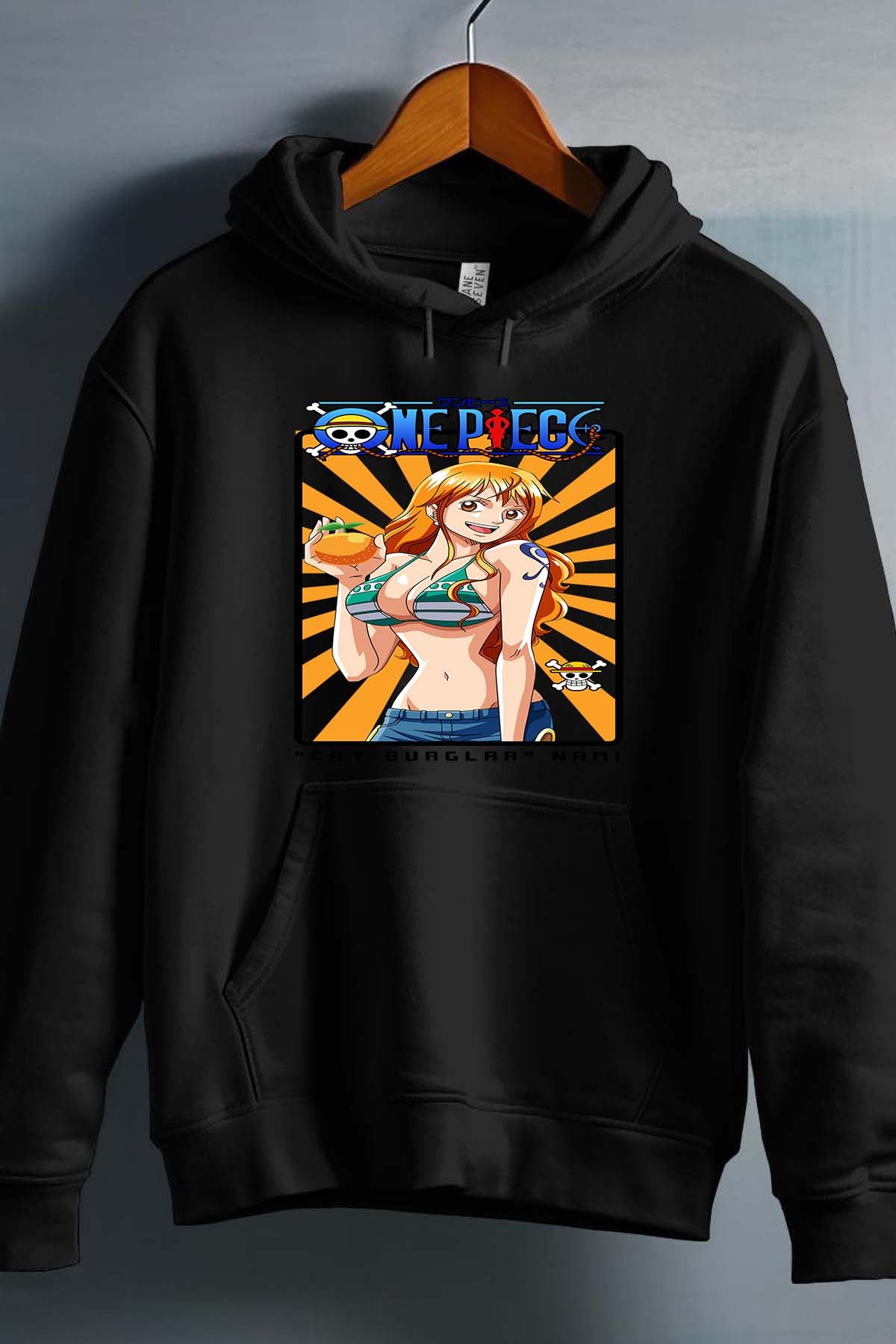 COULEUR:Noir|Sweat Capuche Fille | Card NAMI 01 Noir