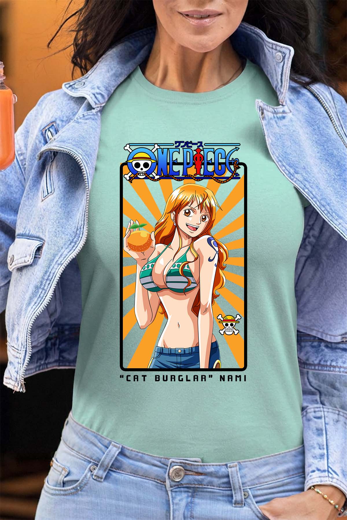 COULEUR:Vert d'eau|T-shirt Femme | Card NAMI 01 Vert d'eau