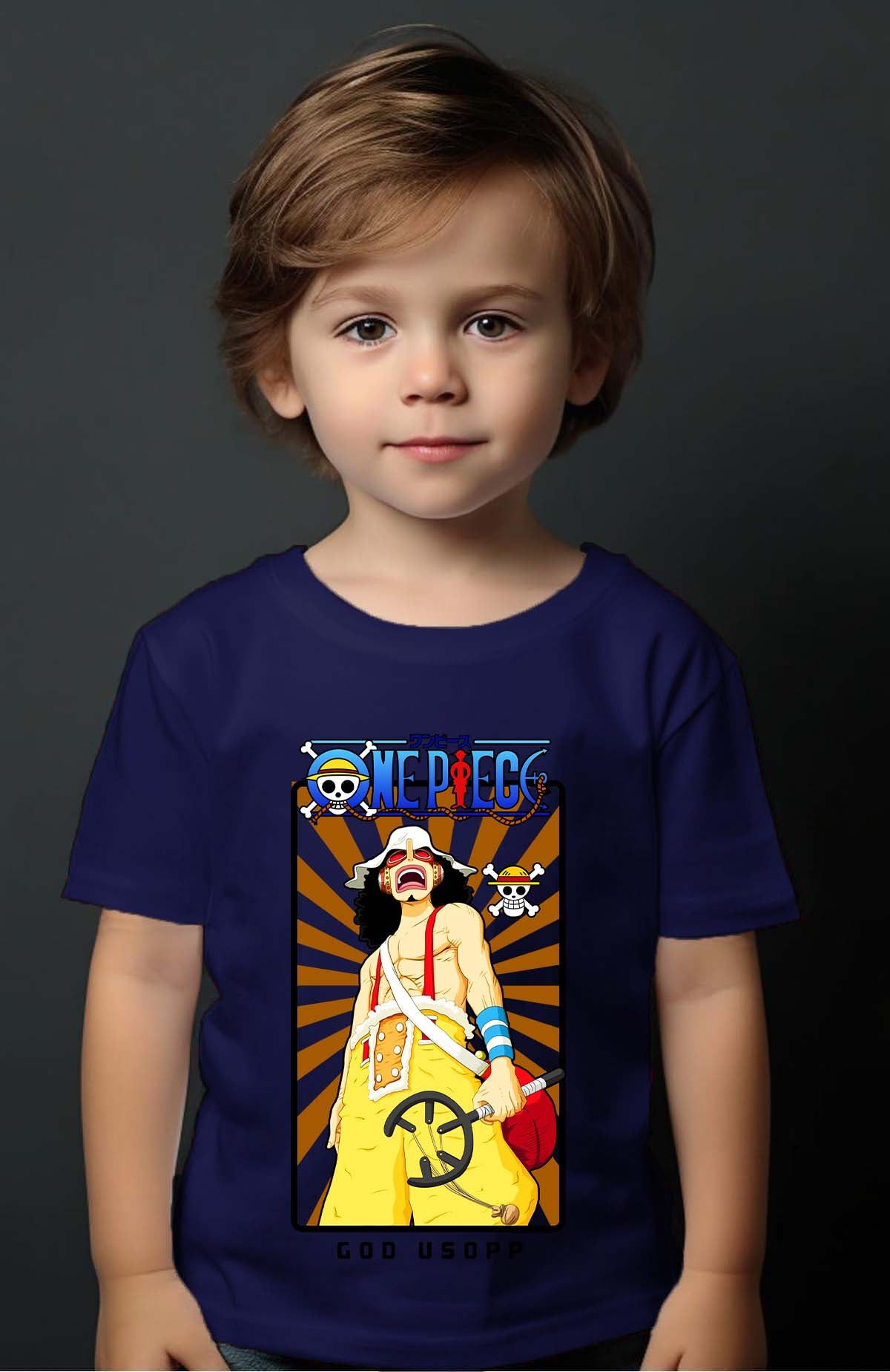 COULEUR:Marine|T-shirt Garçon | Card USOPP 01 Marine