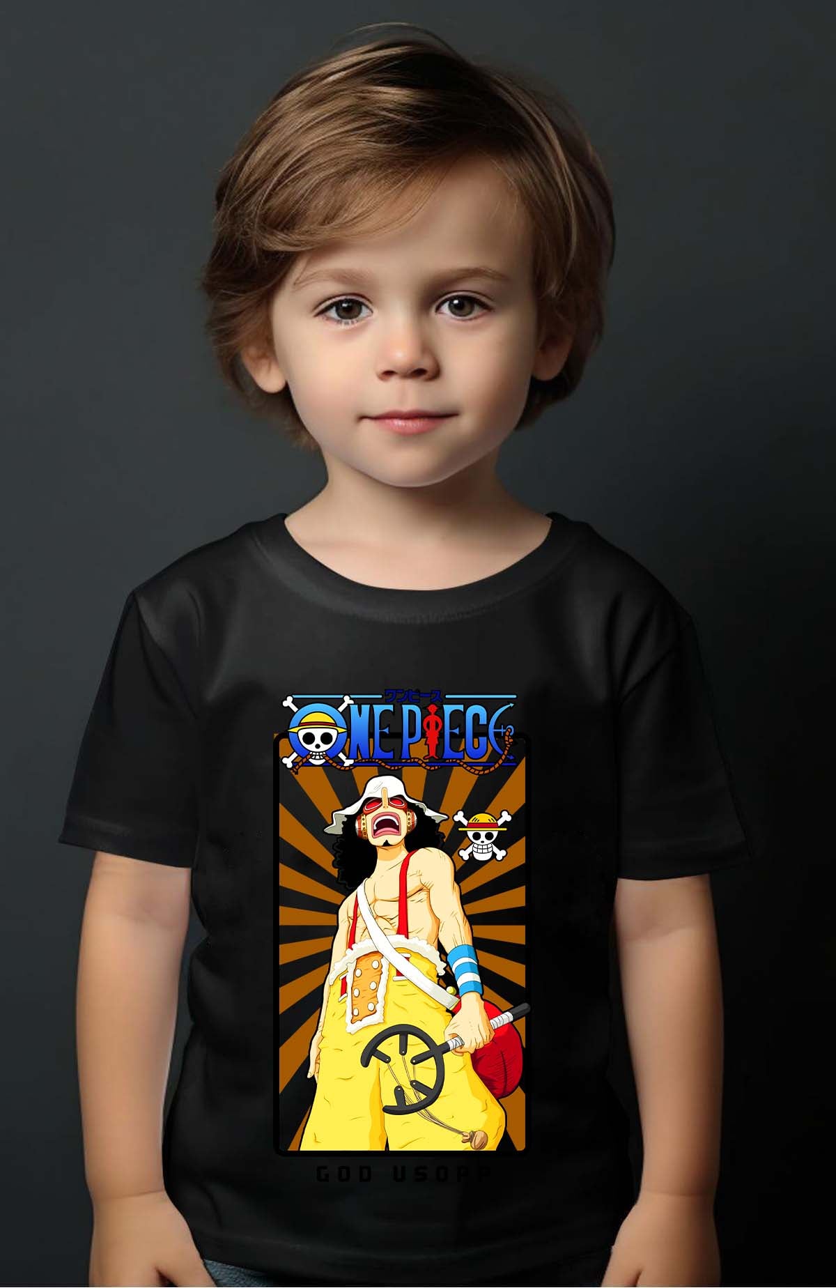 COULEUR:Noir|T-shirt Garçon | Card USOPP 01 Noir