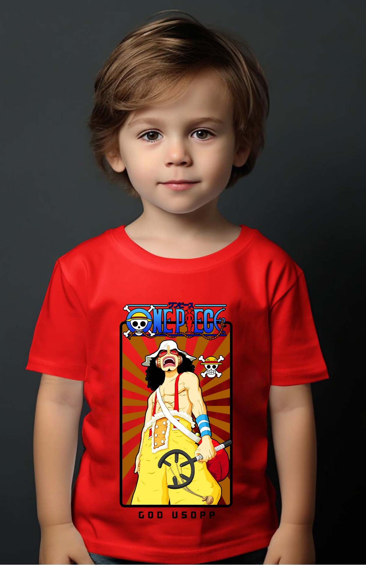 COULEUR:Rouge|T-shirt Garçon | Card USOPP 01 Rouge