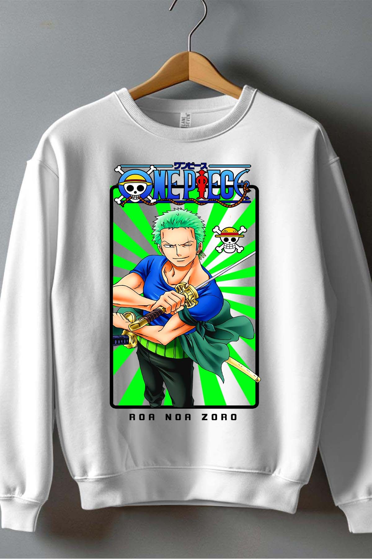 COULEUR:Blanc|Sweat Col Rond Garçon | Card ZORRO 01 Blanc