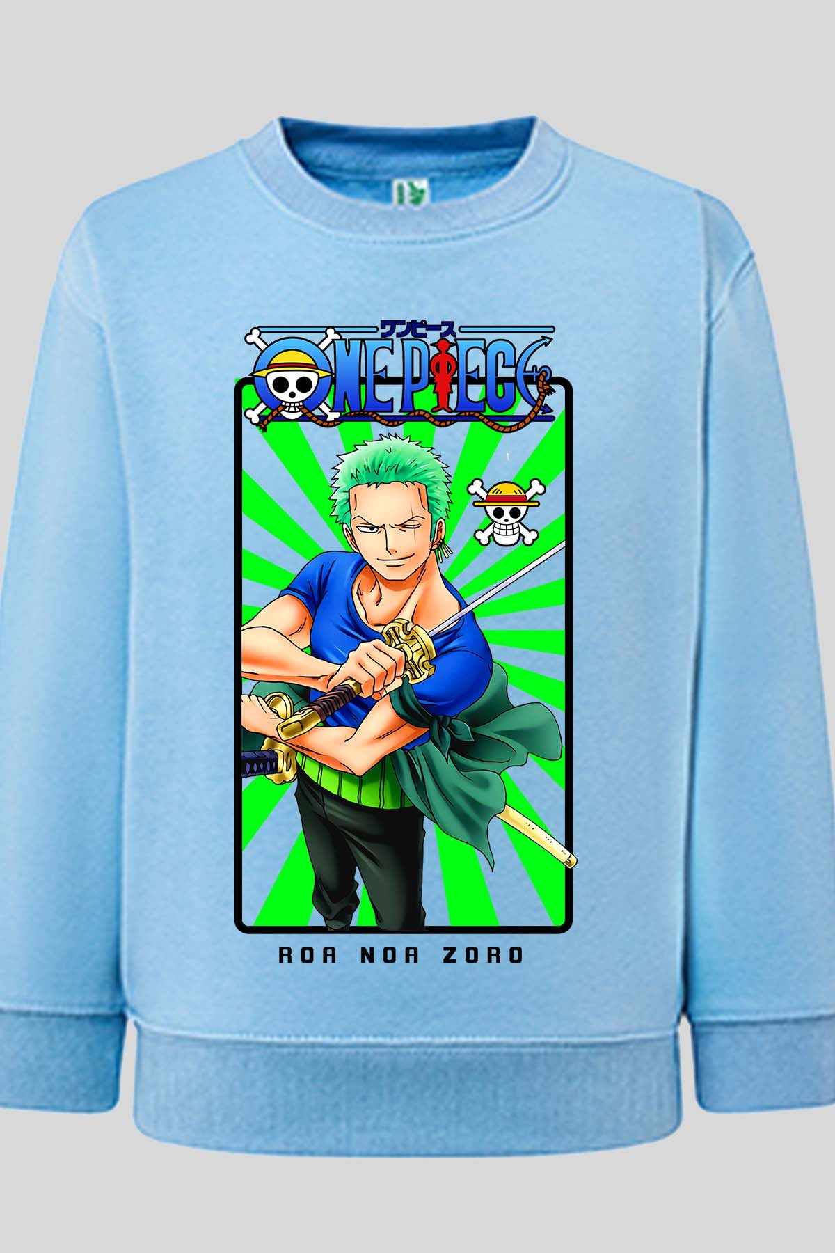 COULEUR:Bleu Ciel|Sweat Col Rond Garçon | Card ZORRO 01 Bleu Ciel