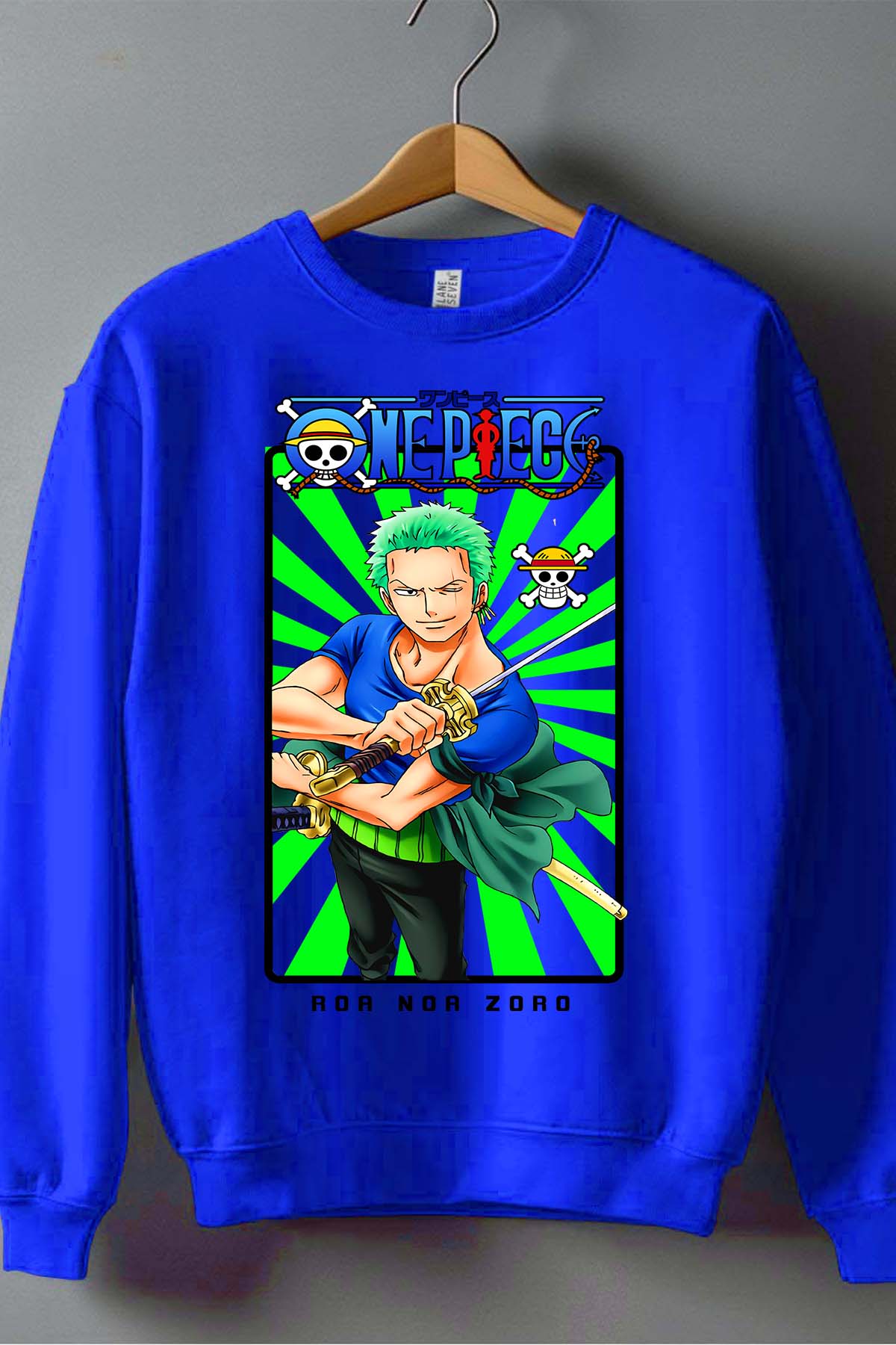 COULEUR:Bleu Roi|Sweat Col Rond Garçon | Card ZORRO 01 Bleu Roi