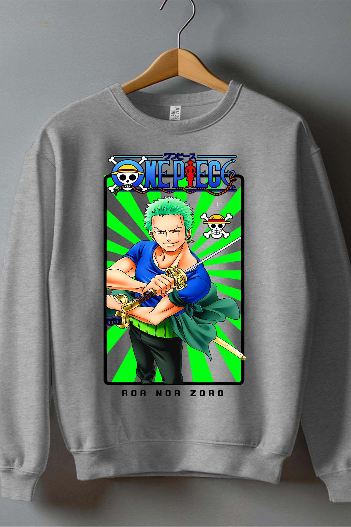 COULEUR:Gris|Sweat Col Rond Garçon | Card ZORRO 01 Gris