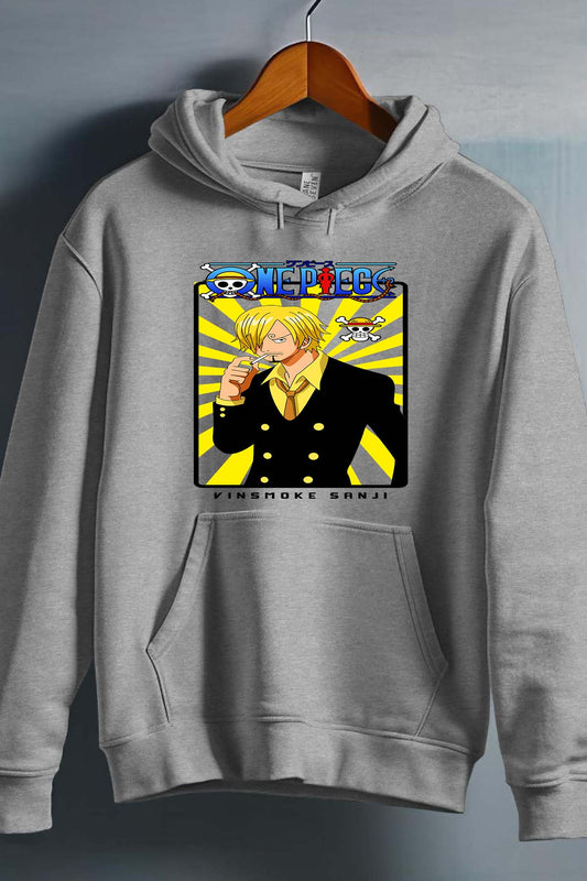 COULEUR:Gris|Sweat Capuche Homme | Card sanji 01 Gris