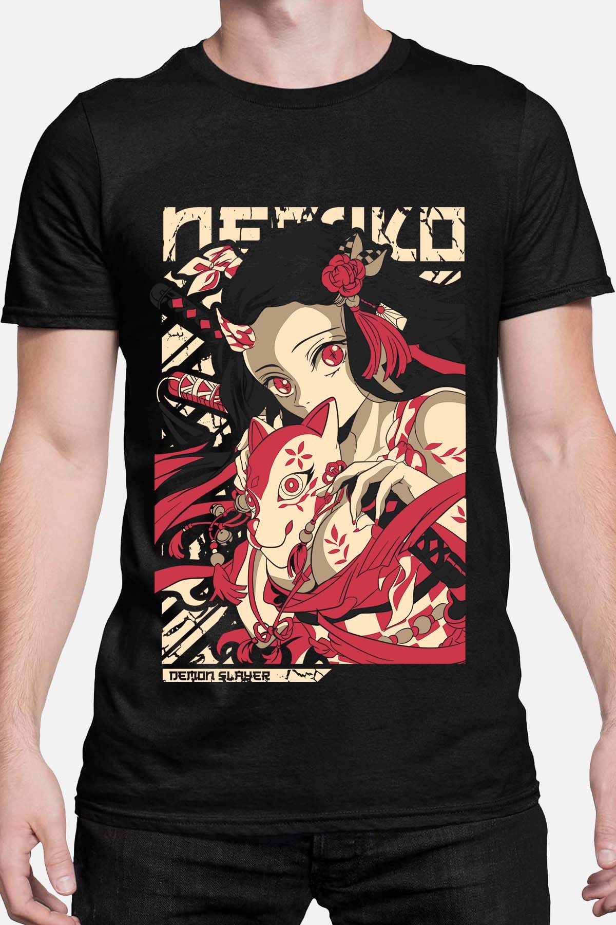 COULEUR:Noir|T-shirt Homme | Cat Nezuko Noir