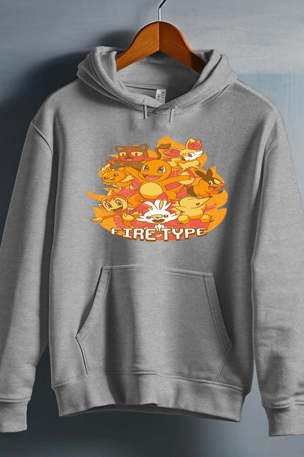 COULEUR:Gris|Sweat Capuche Fille | Charmander Team Gris