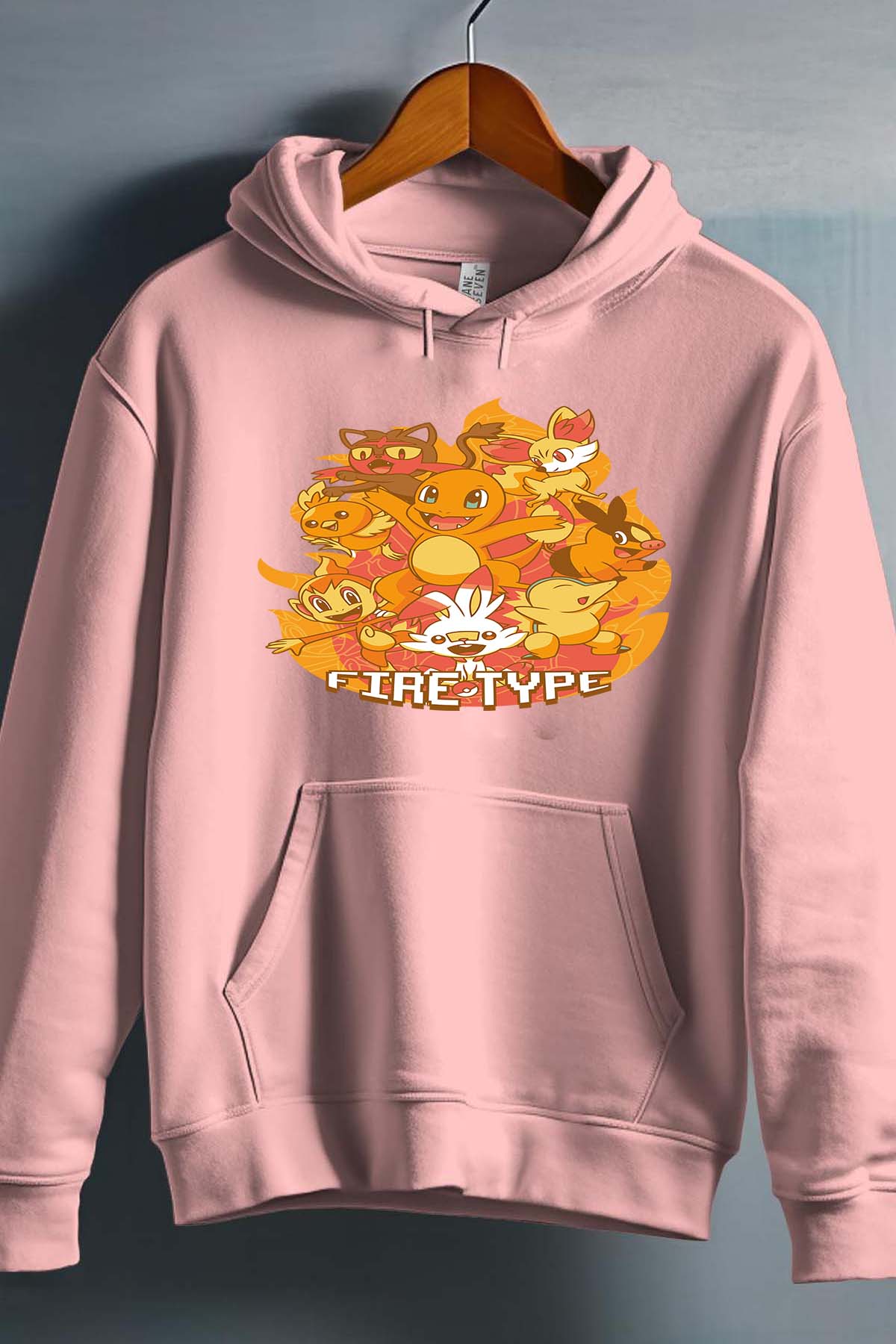 COULEUR:Rose|Sweat Capuche Fille | Charmander Team Rose