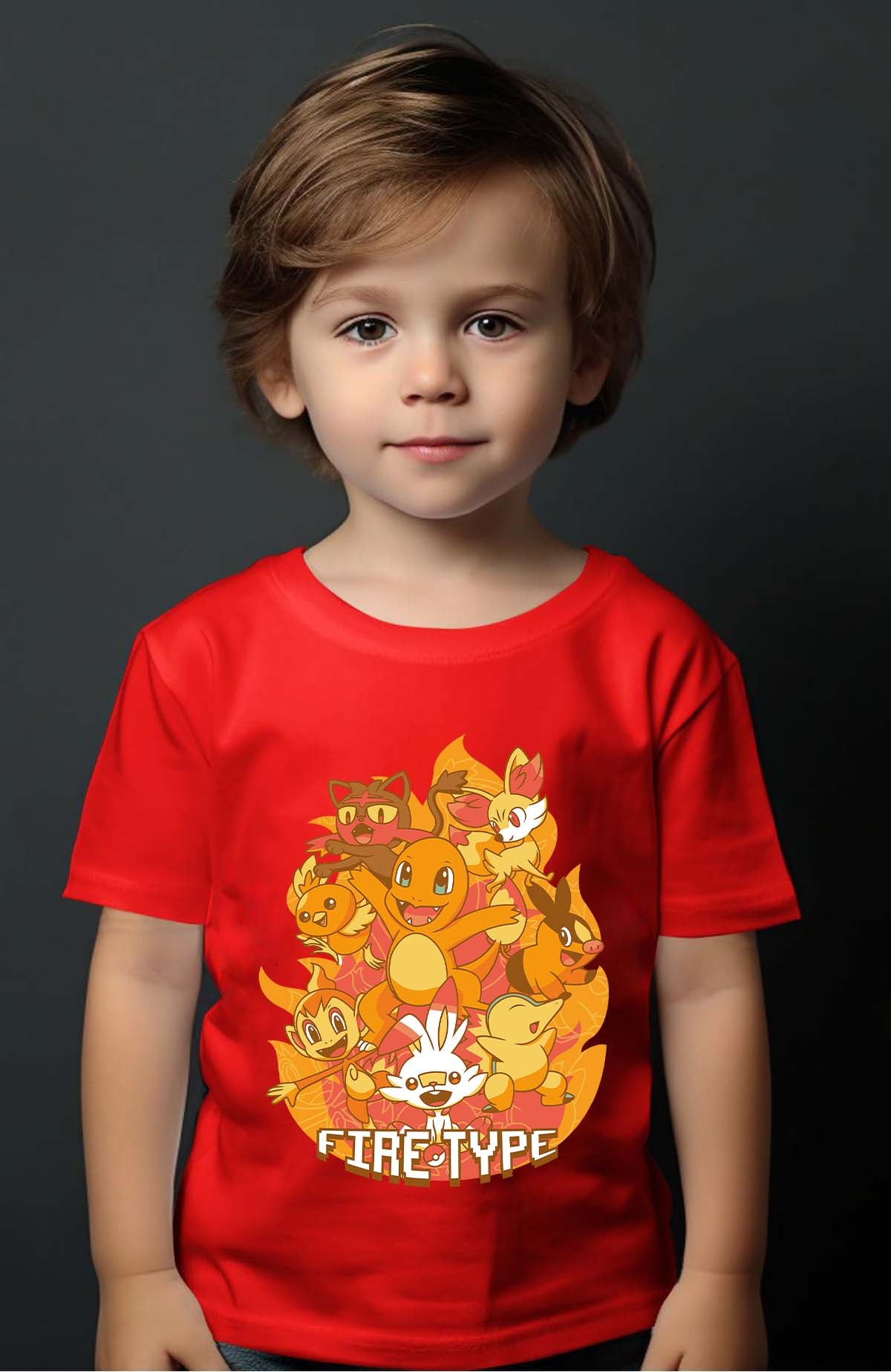 COULEUR:Rouge|T-shirt Garçon | Charmander Team Rouge