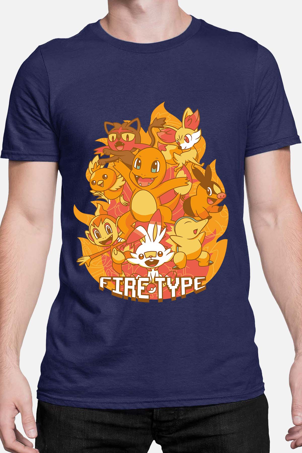 COULEUR:Marine|T-shirt Homme | Charmander Team Marine