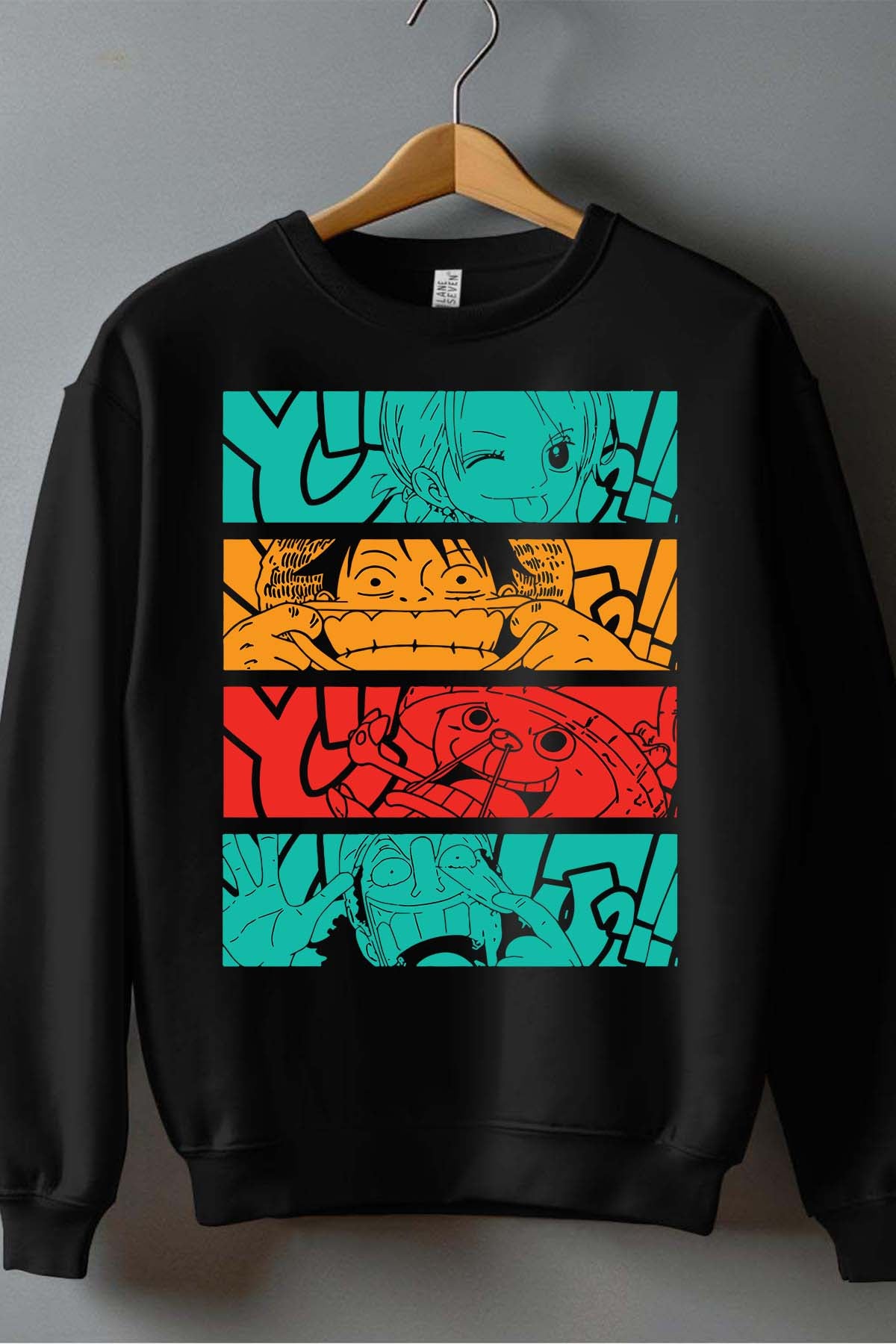 COULEUR:Noir|Sweat Col Rond Homme | Crazy crew Noir