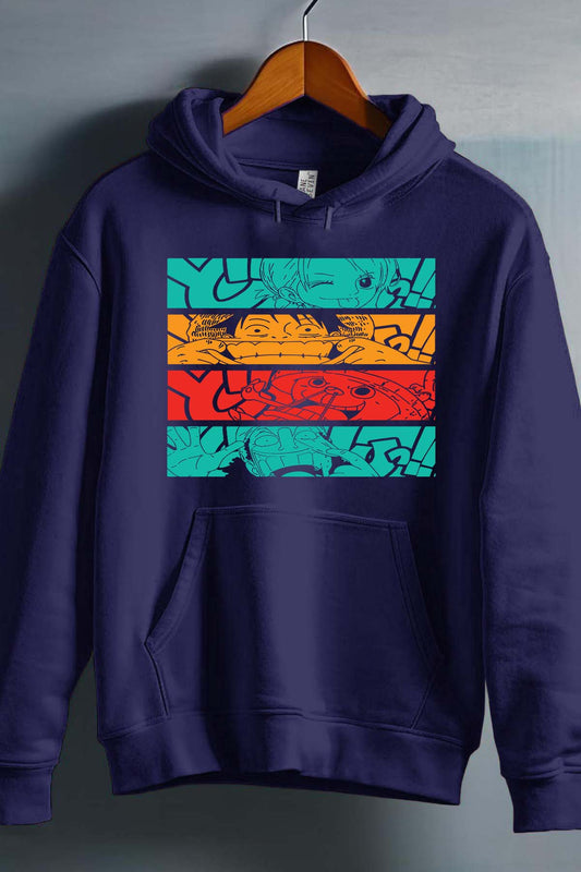 COULEUR:Marine|Sweat Capuche Garçon | Crazy crew Marine