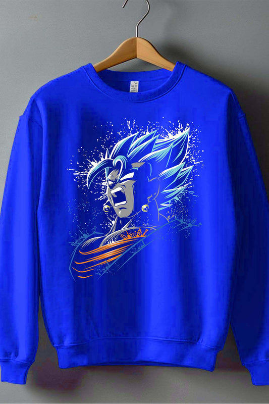 COULEUR:Bleu Roi|Sweat Col Rond Homme | DBZ 41 Bleu Roi