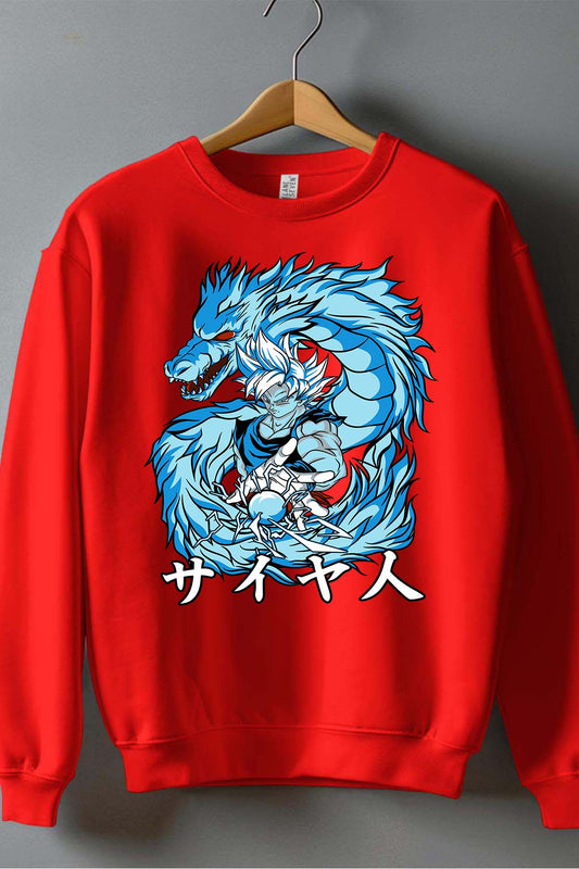 COULEUR:Rouge|Sweat Col Rond Homme | DBZ 5 Rouge