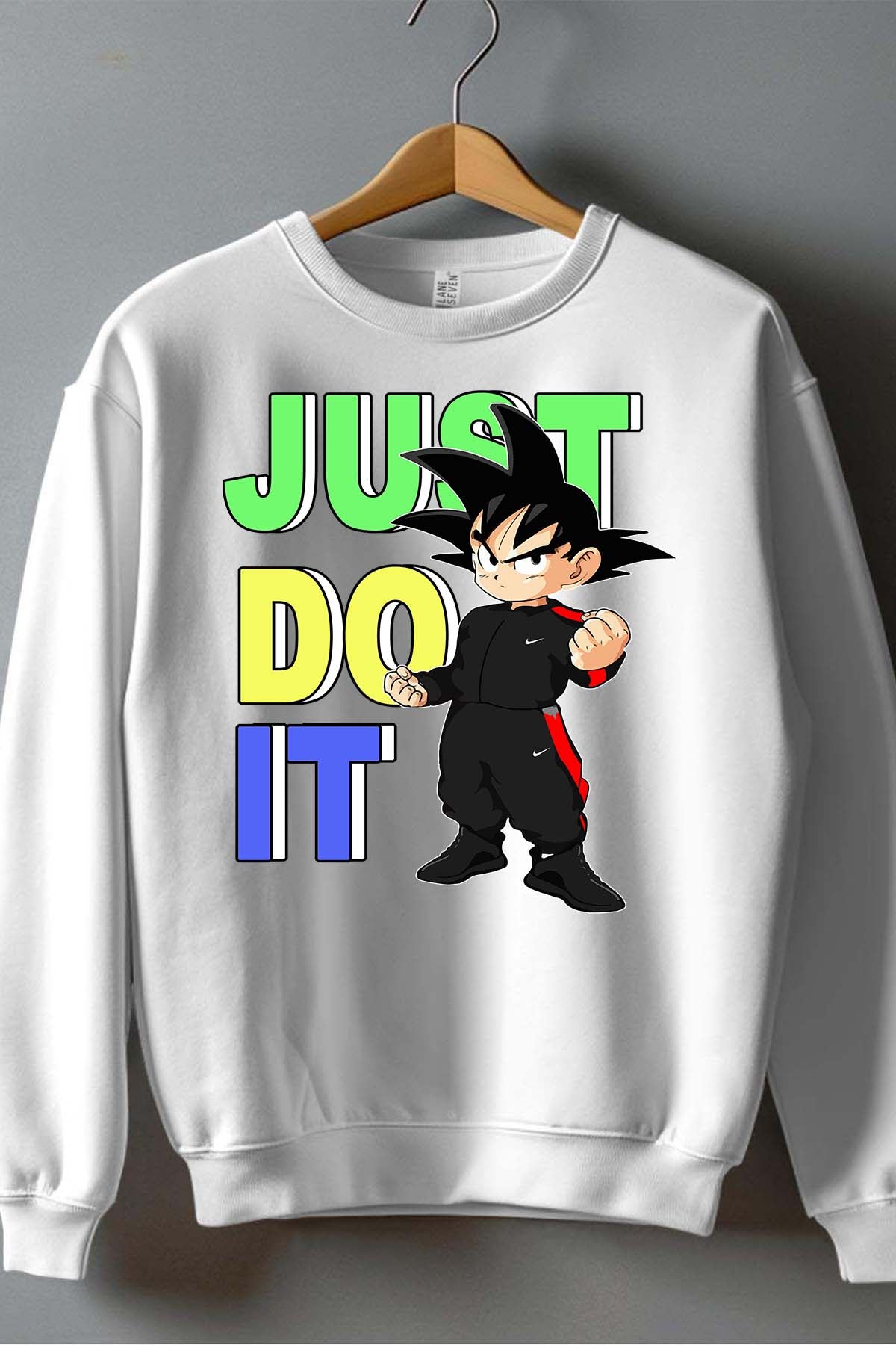 COULEUR:Blanc|Sweat Col Rond Garçon | DBZ JDI color Blanc