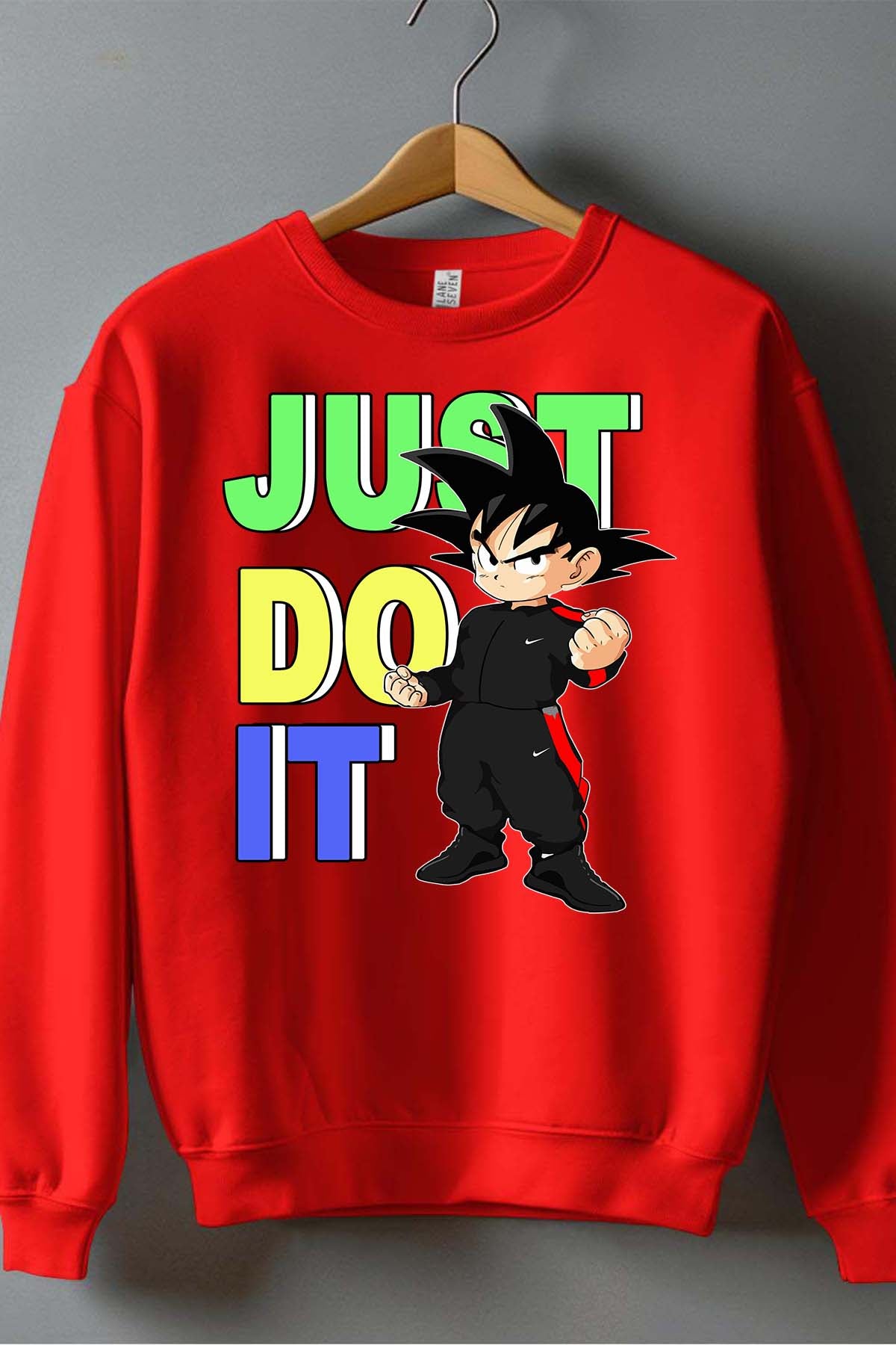 COULEUR:Rouge|Sweat Col Rond Garçon | DBZ JDI color Rouge