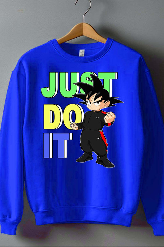 COULEUR:Bleu Roi|Sweat Col Rond Homme | DBZ JDI color Bleu Roi