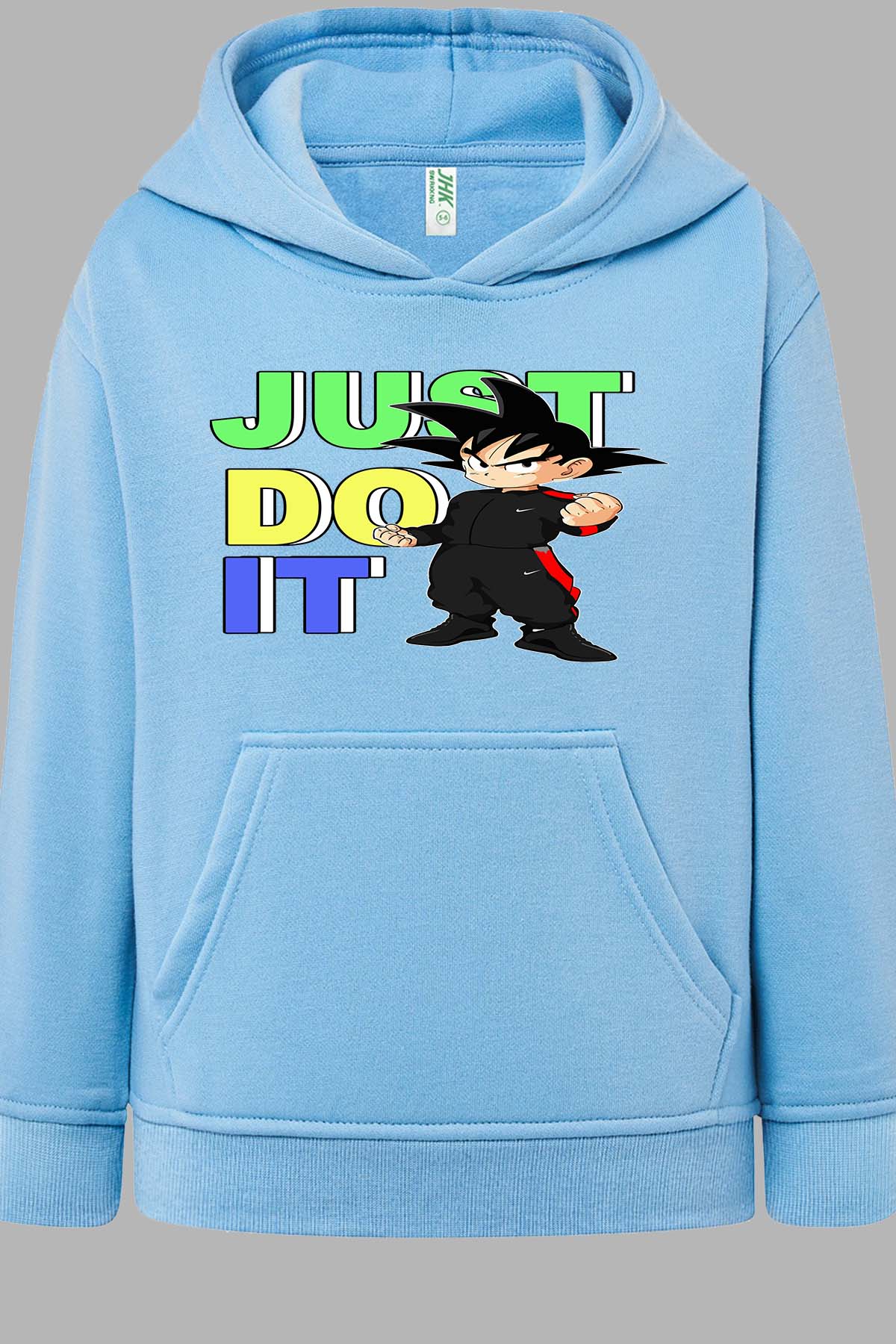 COULEUR:Bleu Ciel|Sweat Capuche Garçon | DBZ JDI color Bleu Ciel