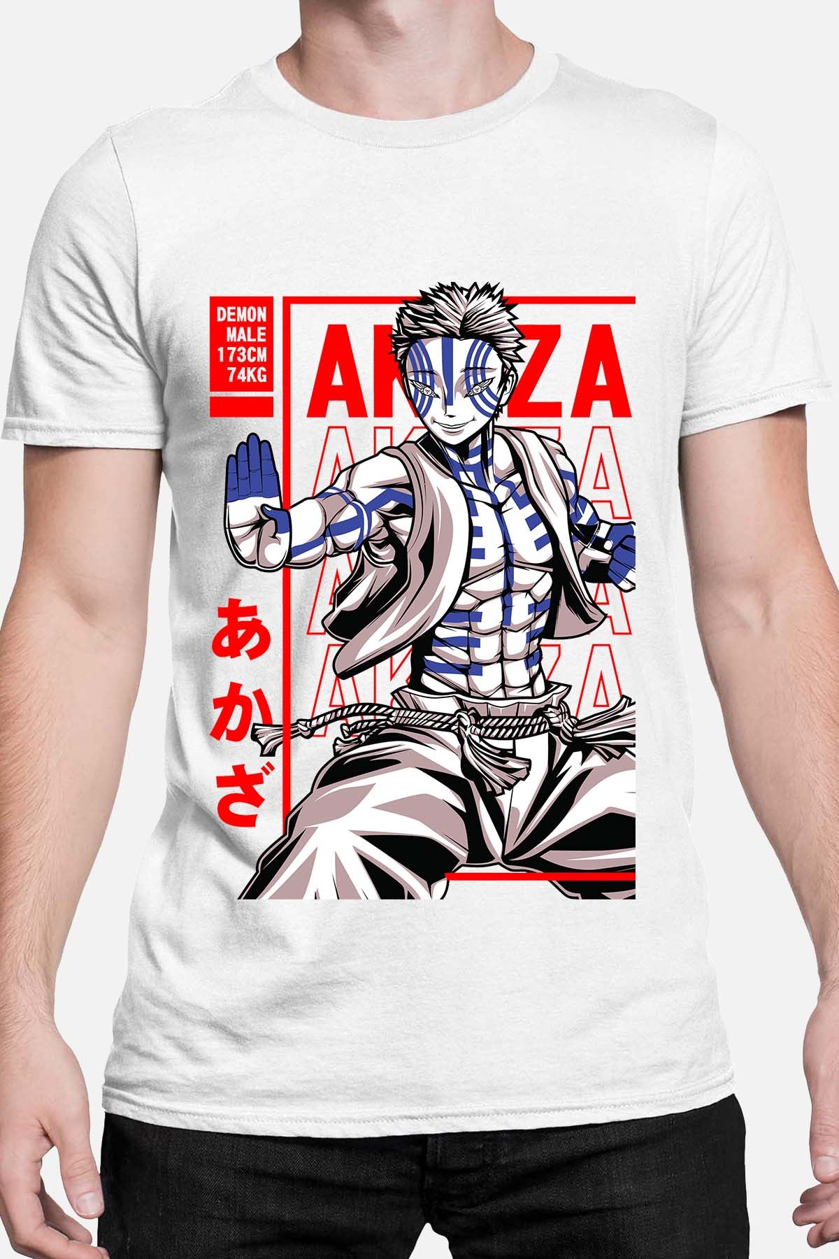 COULEUR:Blanc|T-shirt Homme | DEMONS SLAYER 12 Blanc