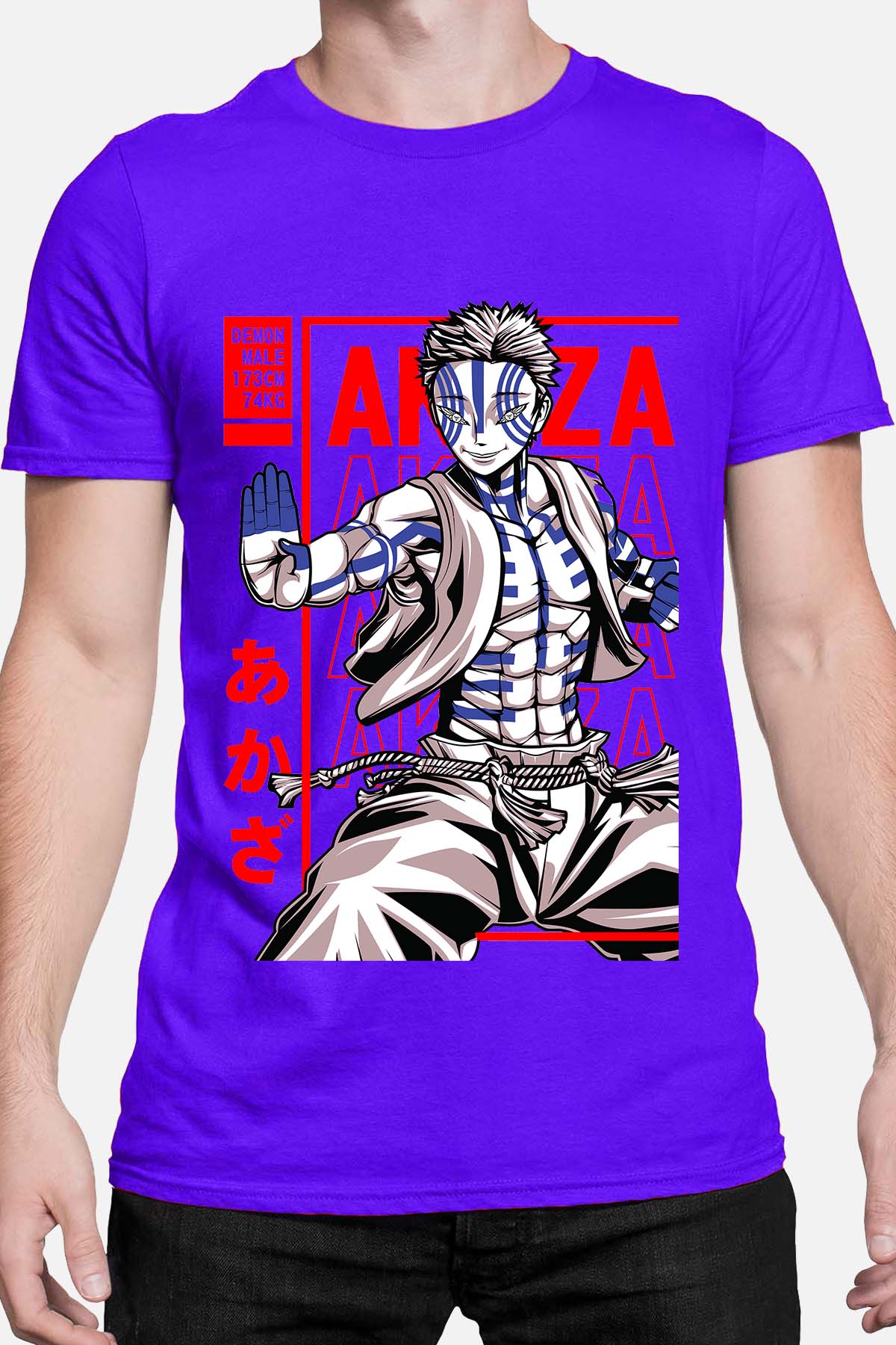 COULEUR:Bleu Roi|T-shirt Homme | DEMONS SLAYER 12 Bleu Roi