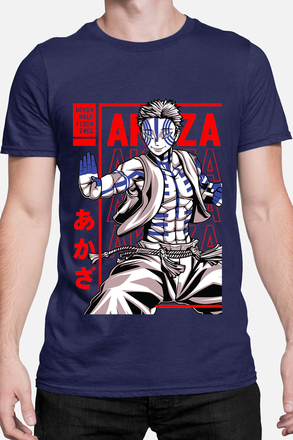 COULEUR:Marine|T-shirt Homme | DEMONS SLAYER 12 Marine