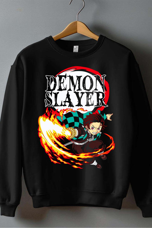COULEUR:Noir|Sweat Col Rond Homme | DEMONS SLAYER 13 Noir