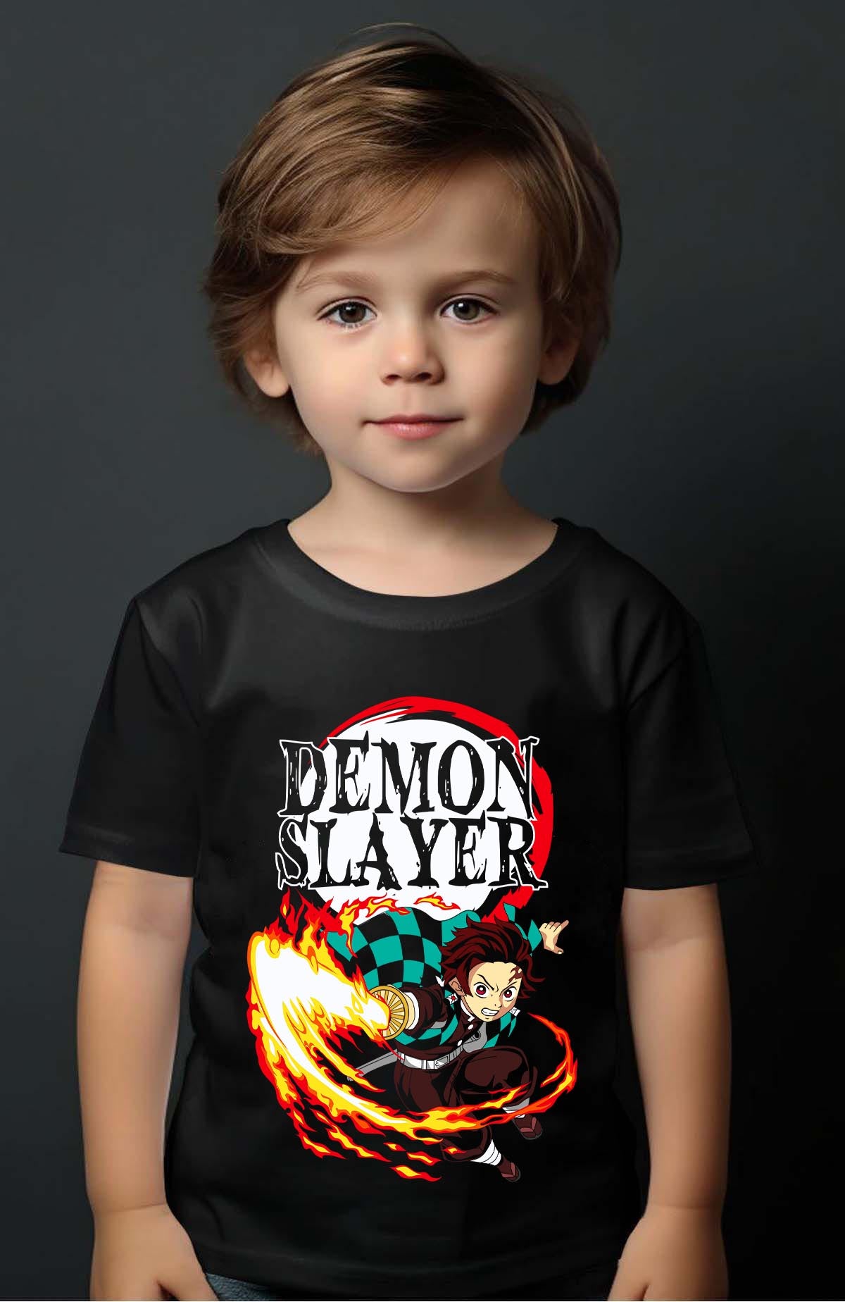 COULEUR:Noir|T-shirt Garçon | DEMONS SLAYER 13 Noir