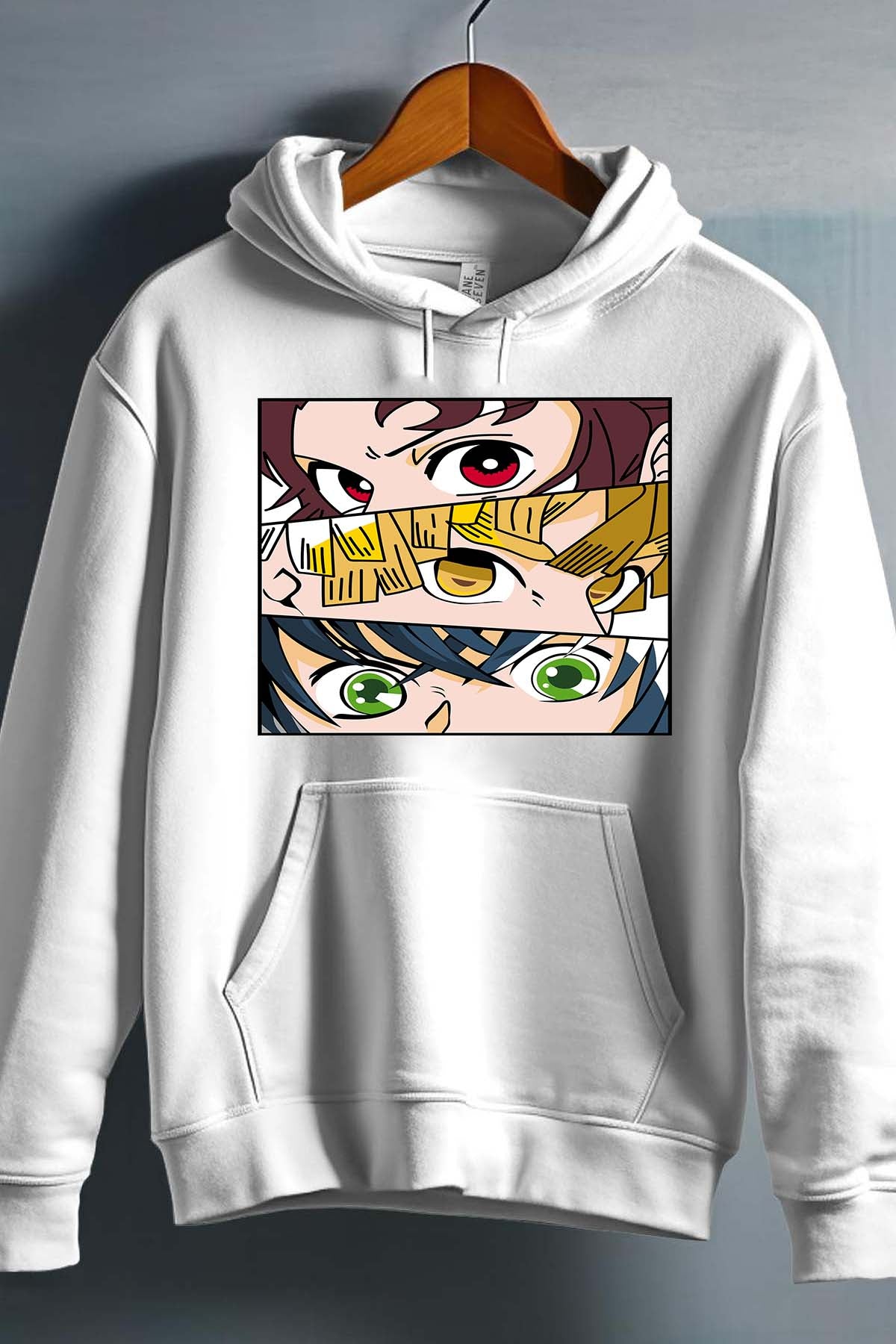 COULEUR:Blanc|Sweat Capuche Homme | DEMONS SLAYER 14 Blanc