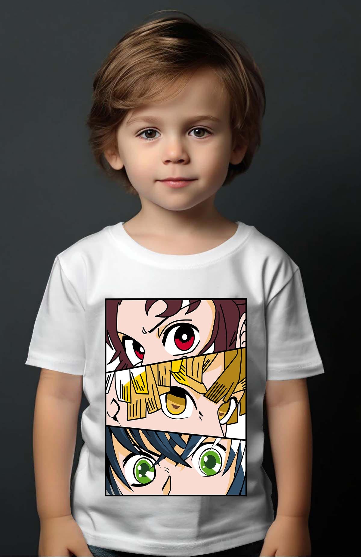 COULEUR:Blanc|T-shirt Garçon | DEMONS SLAYER 14 Blanc