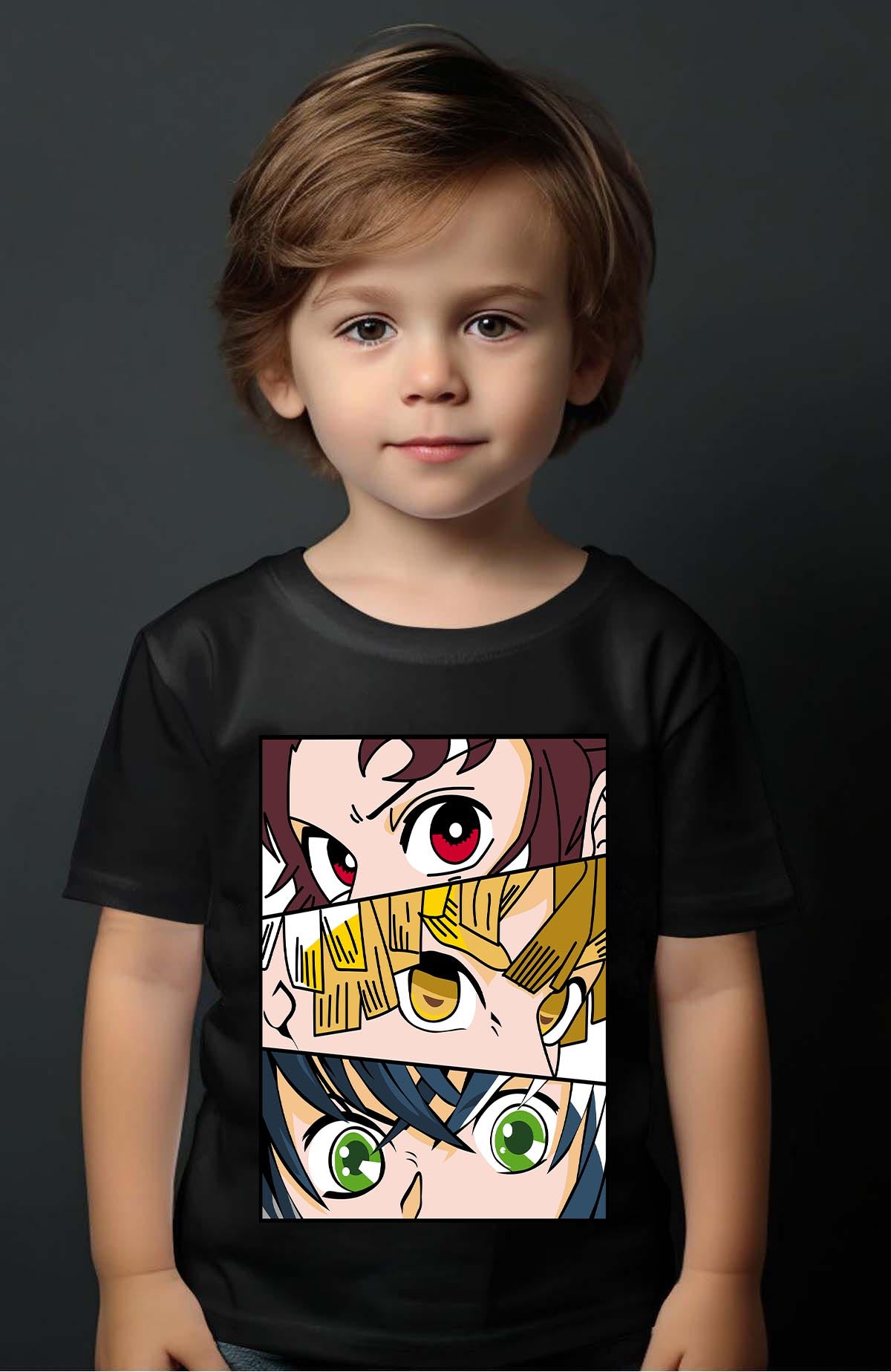COULEUR:Noir|T-shirt Garçon | DEMONS SLAYER 14 Noir