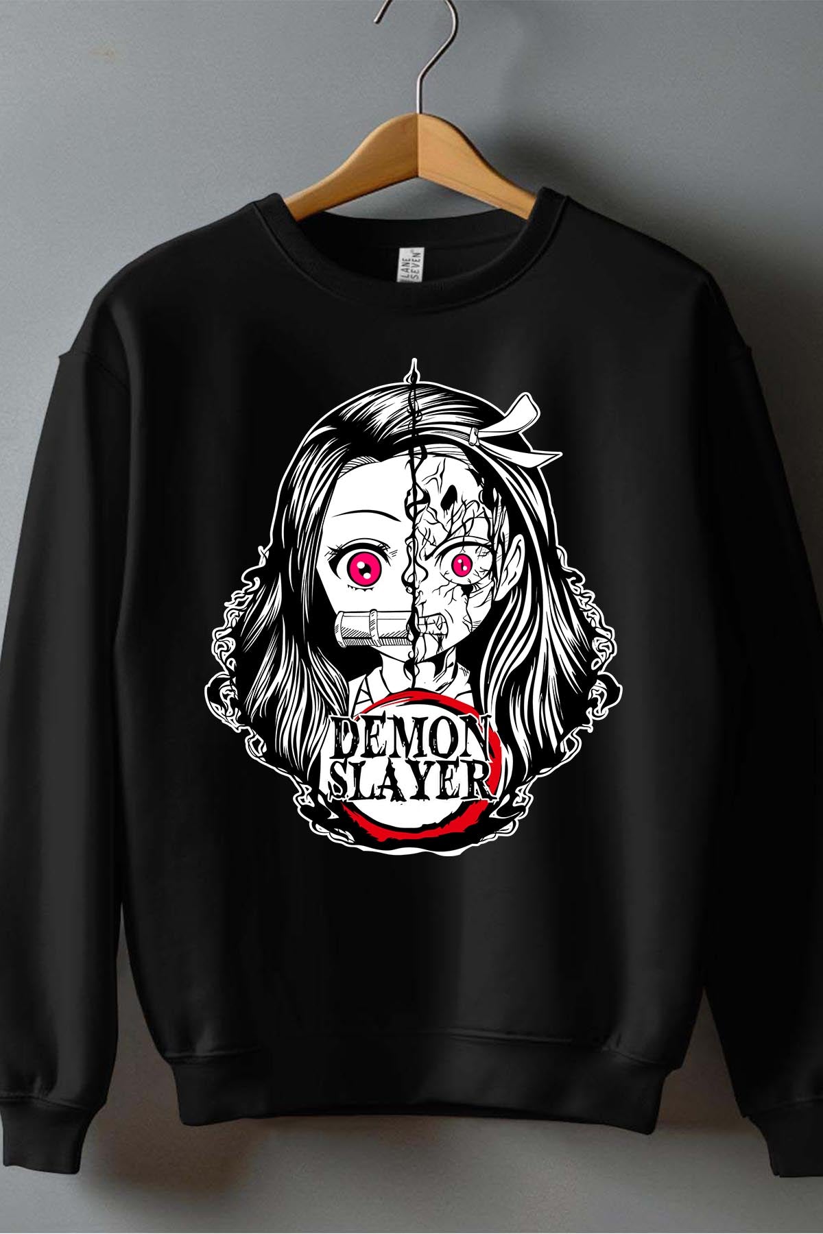COULEUR:Noir|Sweat Col Rond Garçon | DEMONS SLAYER 15 Noir