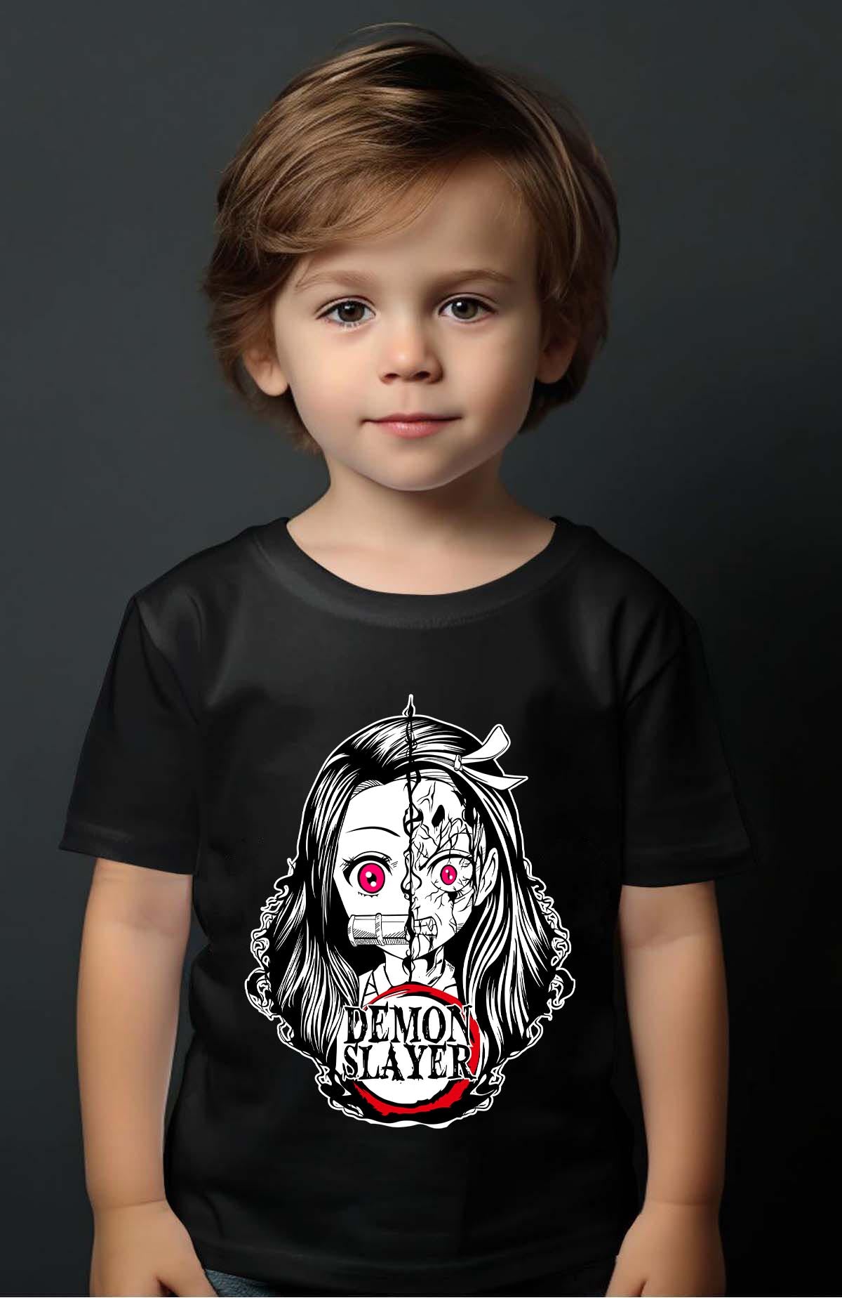 COULEUR:Noir|T-shirt Garçon | DEMONS SLAYER 15 Noir