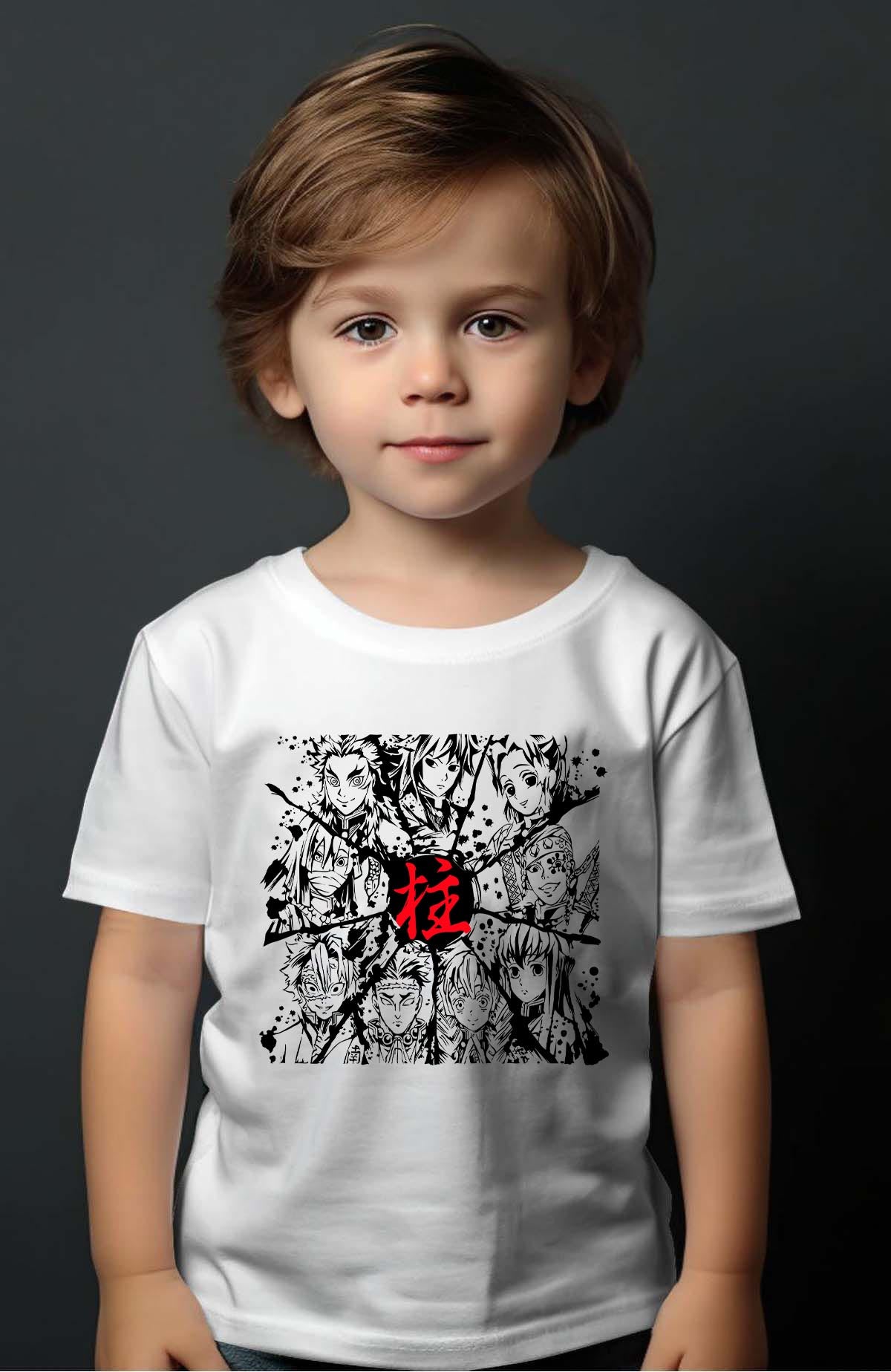 COULEUR:Blanc|T-shirt Garçon | DEMONS SLAYER 16 Blanc
