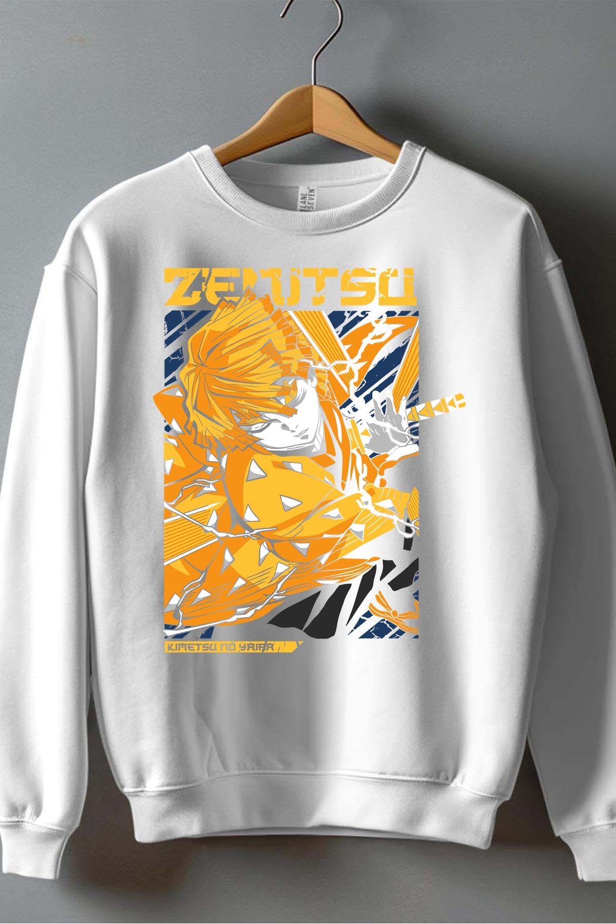 COULEUR:Blanc|Sweat Col Rond Homme | DEMONS SLAYER 1 Blanc