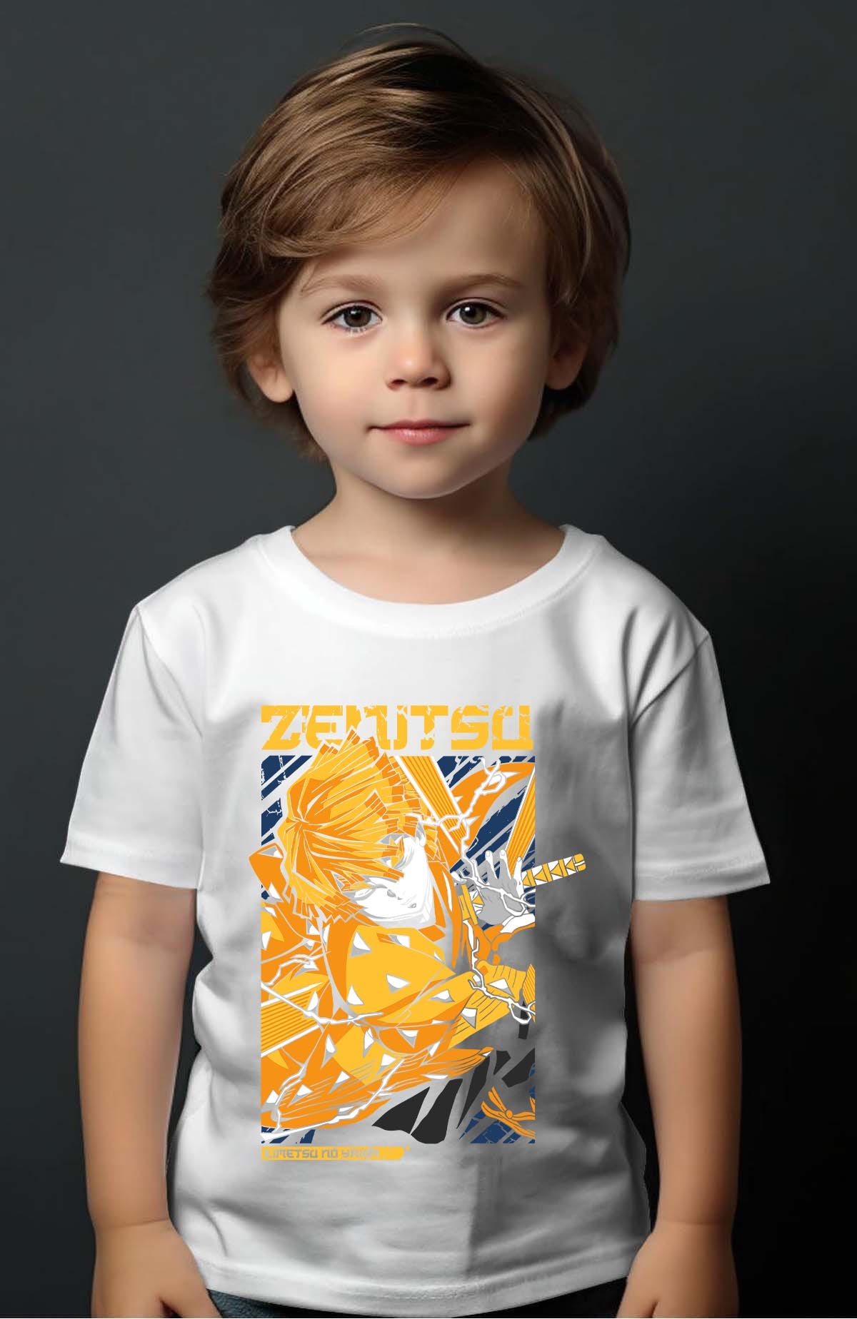 COULEUR:Blanc|T-shirt Garçon | DEMONS SLAYER 1 Blanc