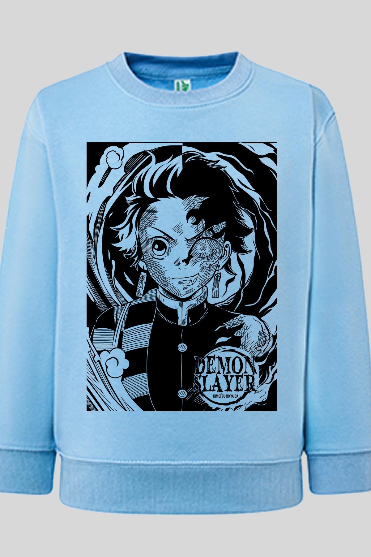 COULEUR:Bleu Ciel|Sweat Col Rond Homme | DEMONS SLAYER 20 Bleu Ciel
