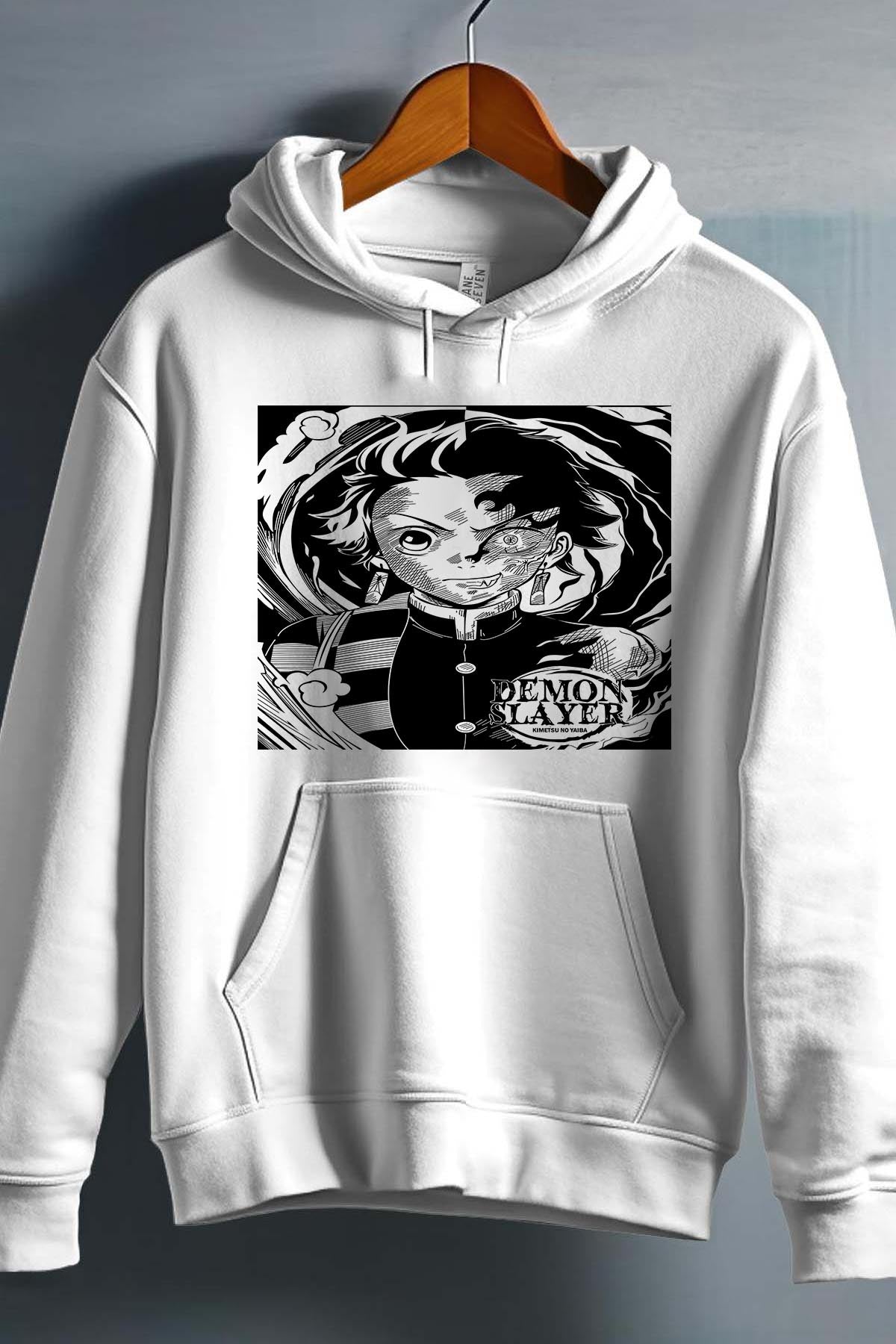 COULEUR:Blanc|Sweat Capuche Garçon | DEMONS SLAYER 20 Blanc