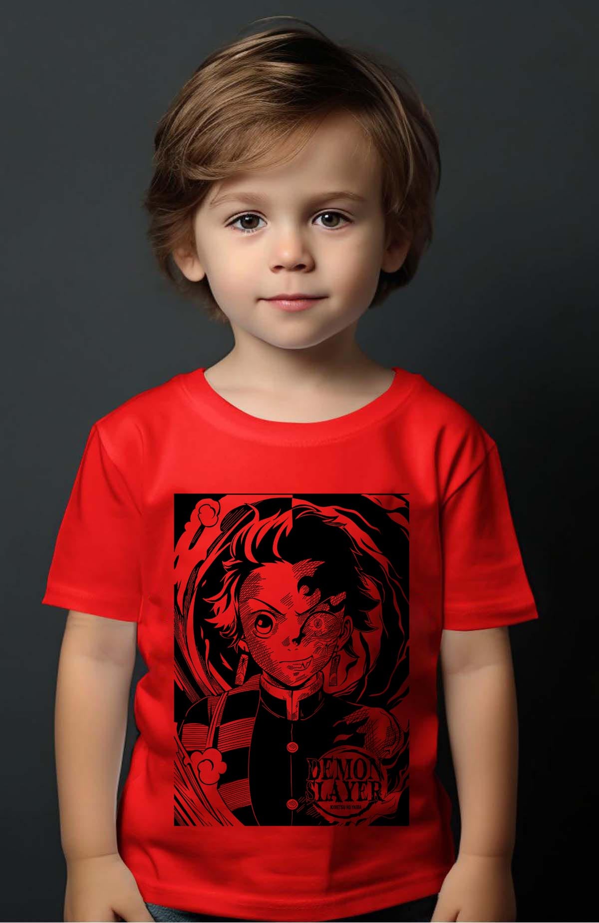 COULEUR:Rouge|T-shirt Garçon | DEMONS SLAYER 20 Rouge