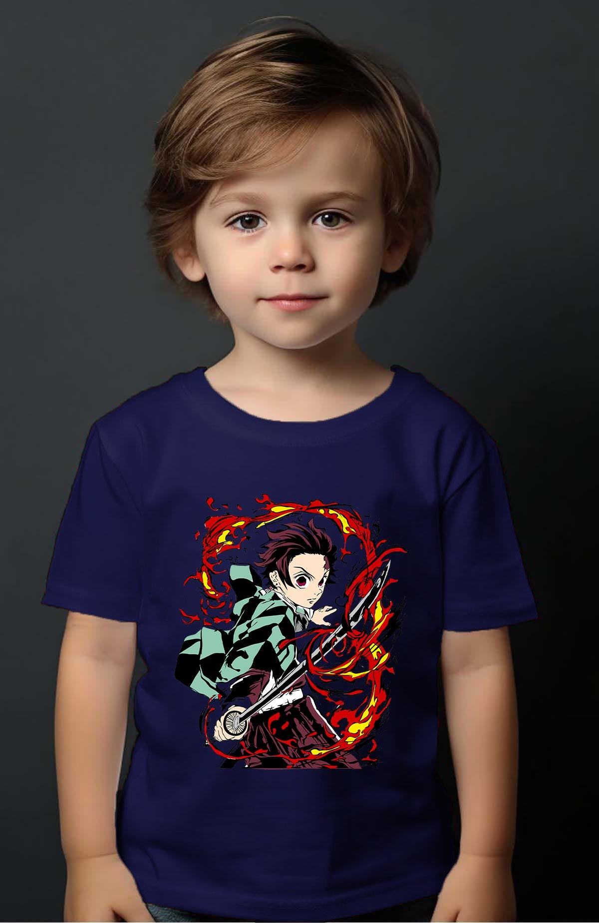 COULEUR:Marine|T-shirt Garçon | DEMONS SLAYER 21 Marine