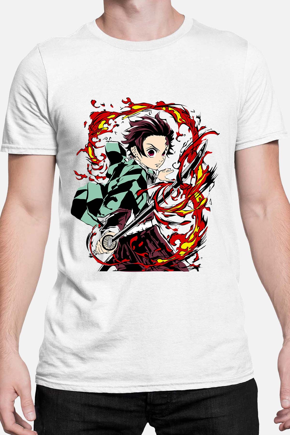 COULEUR:Blanc|T-shirt Homme | DEMONS SLAYER 21 Blanc
