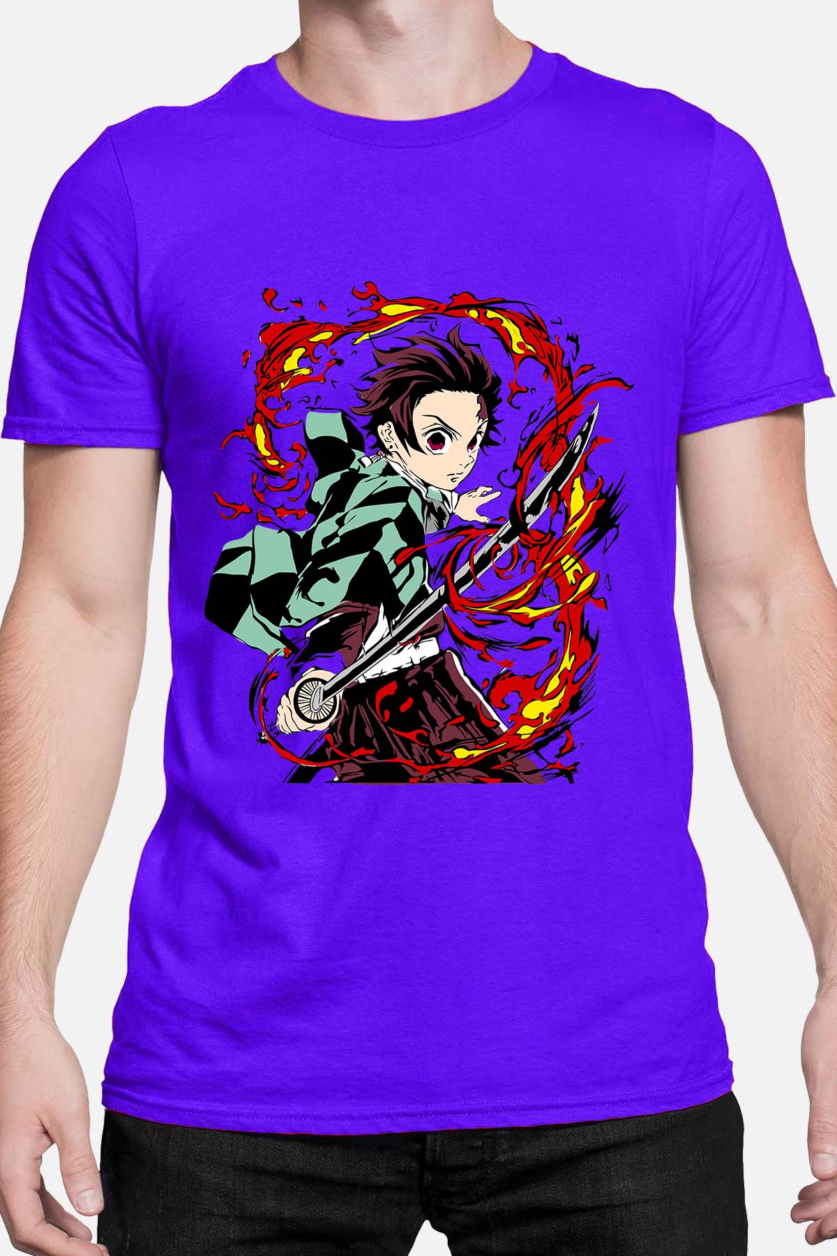 COULEUR:Bleu Roi|T-shirt Homme | DEMONS SLAYER 21 Bleu Roi