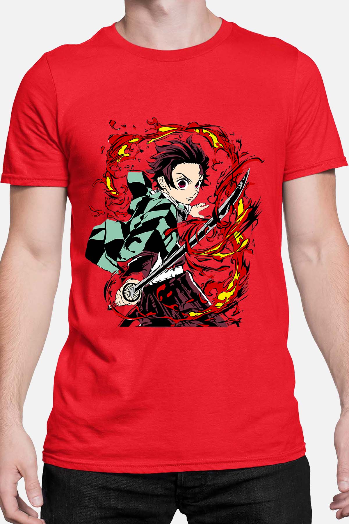 COULEUR:Rouge|T-shirt Homme | DEMONS SLAYER 21 Rouge